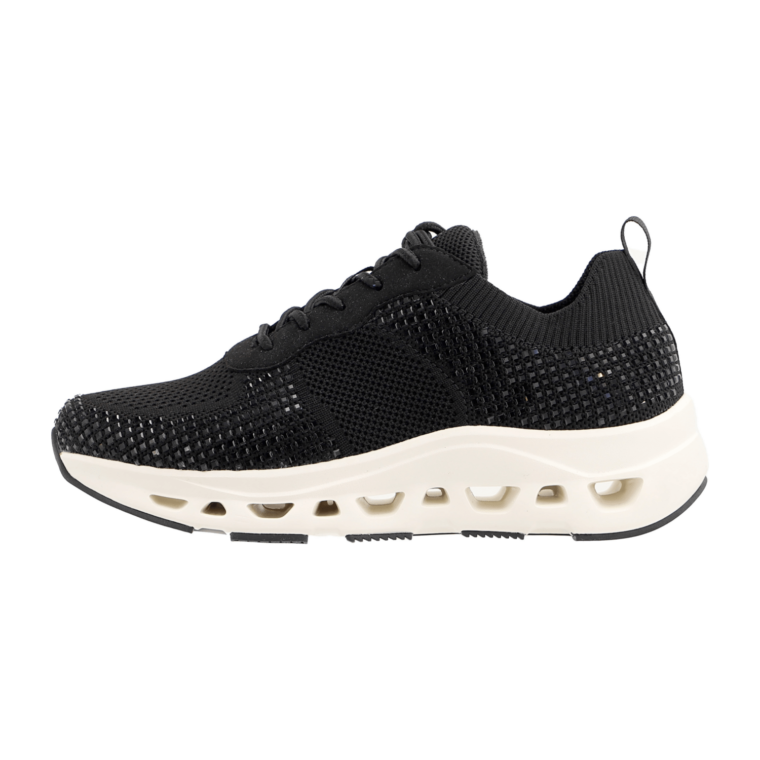 ARA RIO Women's Sneakers in Black with Laces - Textile Upper and Polyurethane Sole