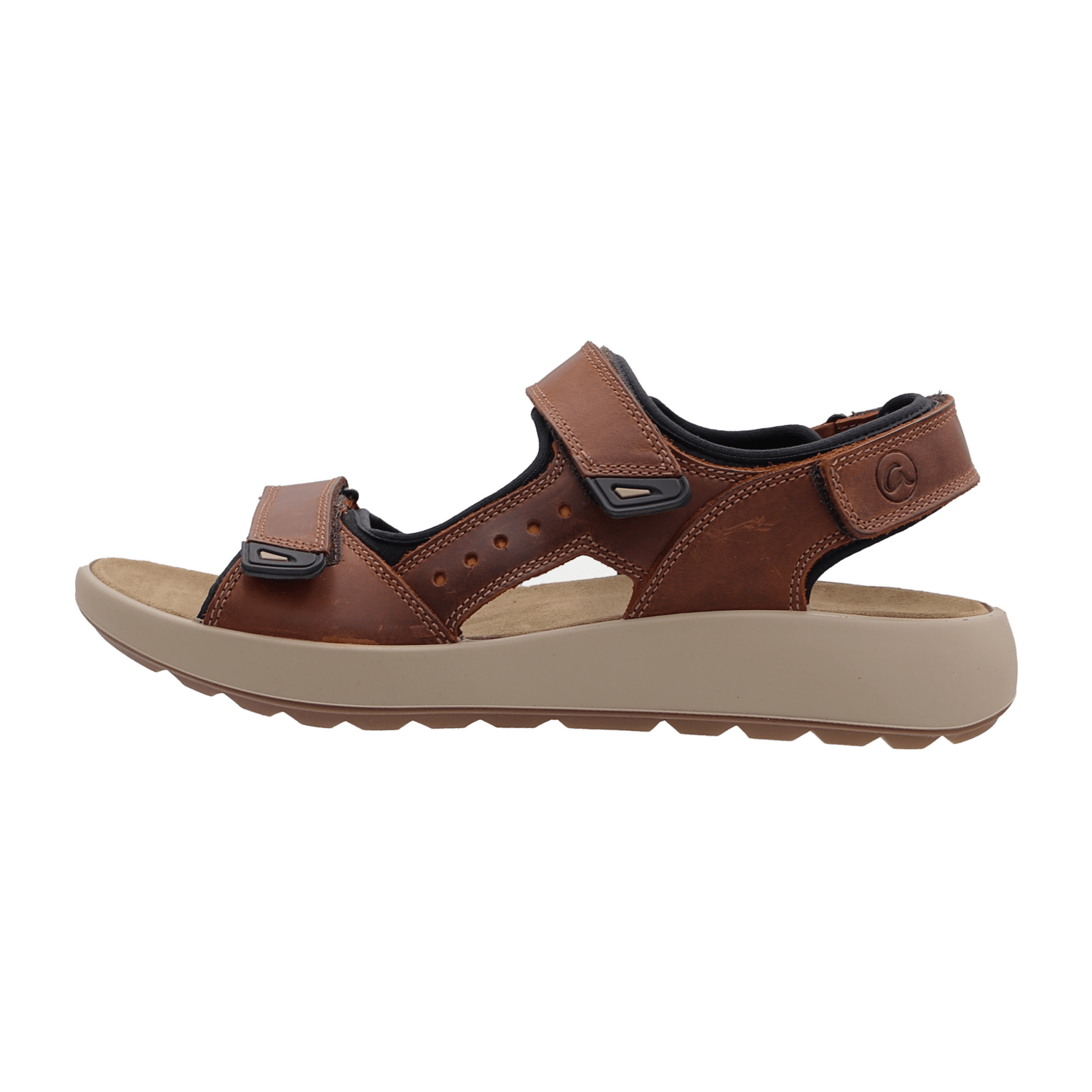 ARA PIERO PIERO Men's Buckle Monk Strap Shoes in Classic Brown Nubuck Leather