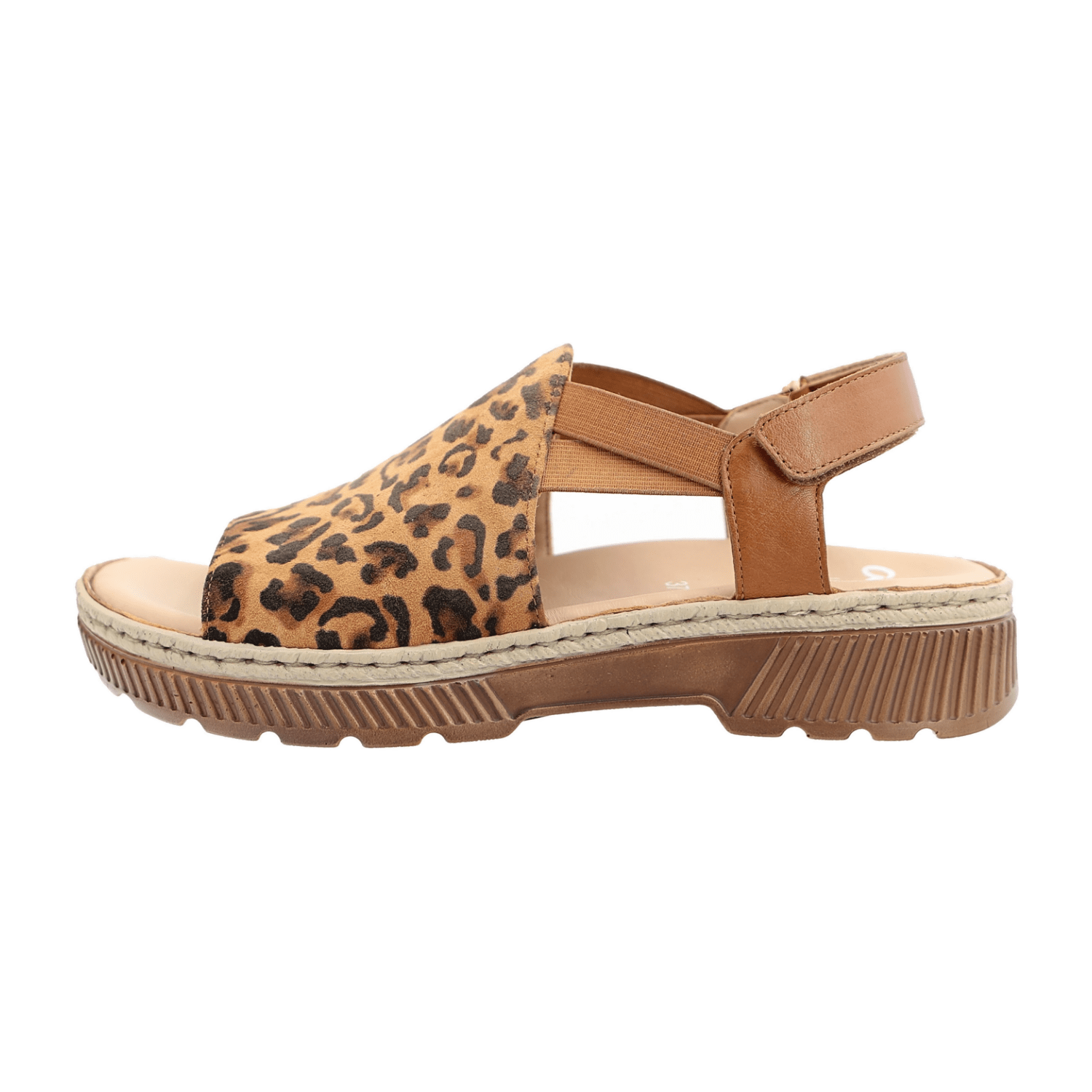 ARA Capri Women's Sandalette in Animal Print with Pull-On Closure - Classic Synthetic Sandalette with Leather Lining and Polyurethane Sole - Bartel-Shop