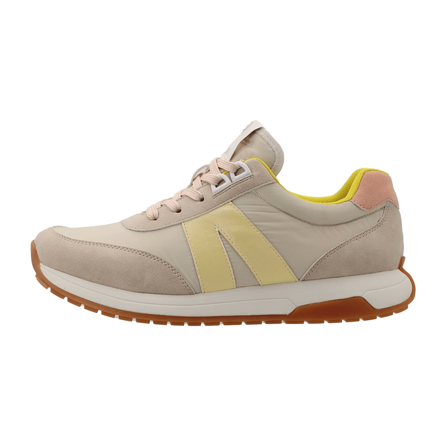 ARA Malibu Women's Sneakers Beige Textile Lace-Up Round Toe - Bartel-Shop
