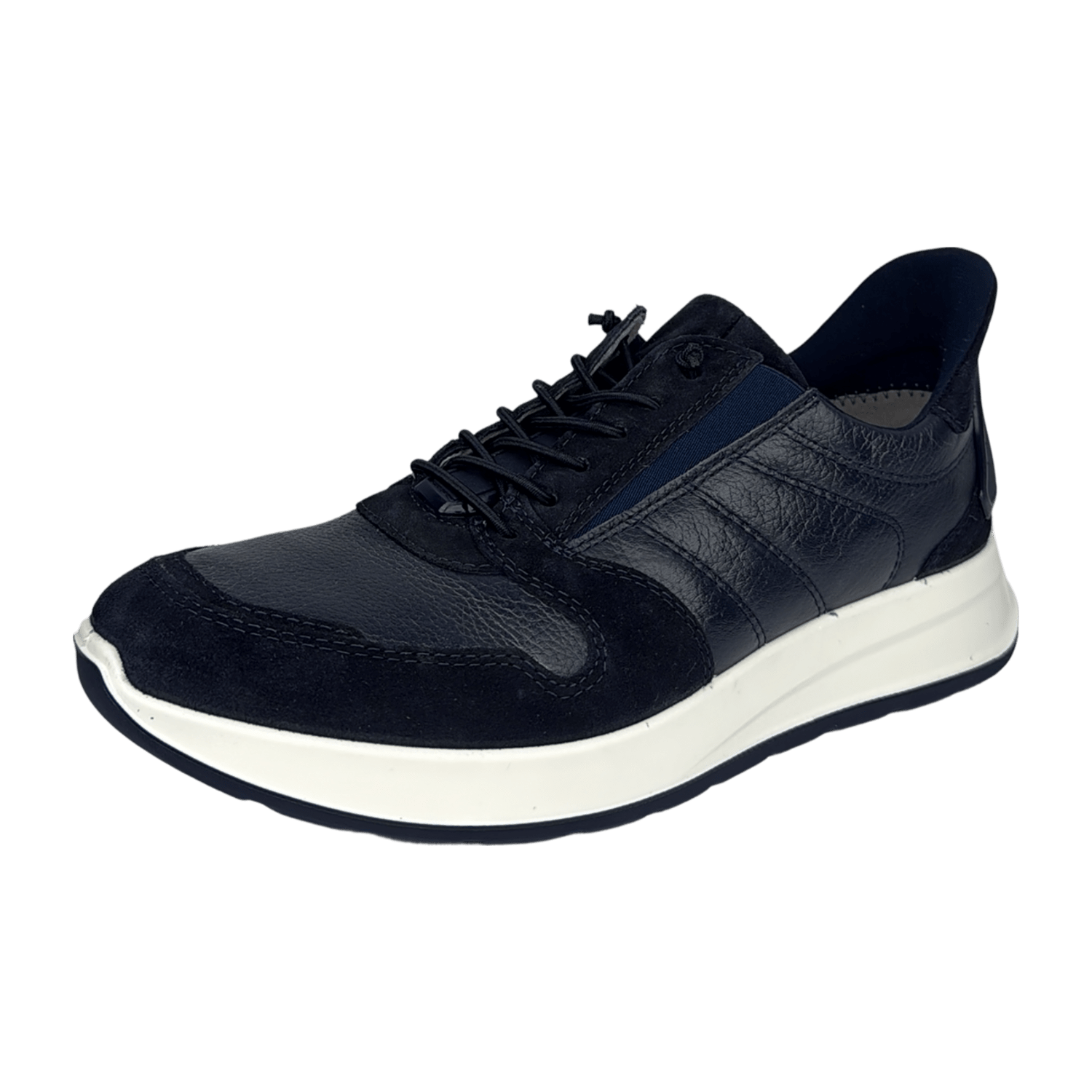 ARA MATTEO Men's Lace-Up Sneakers, Round Toe Style, Synthetic Sole, Cold Weather Lined, Blue