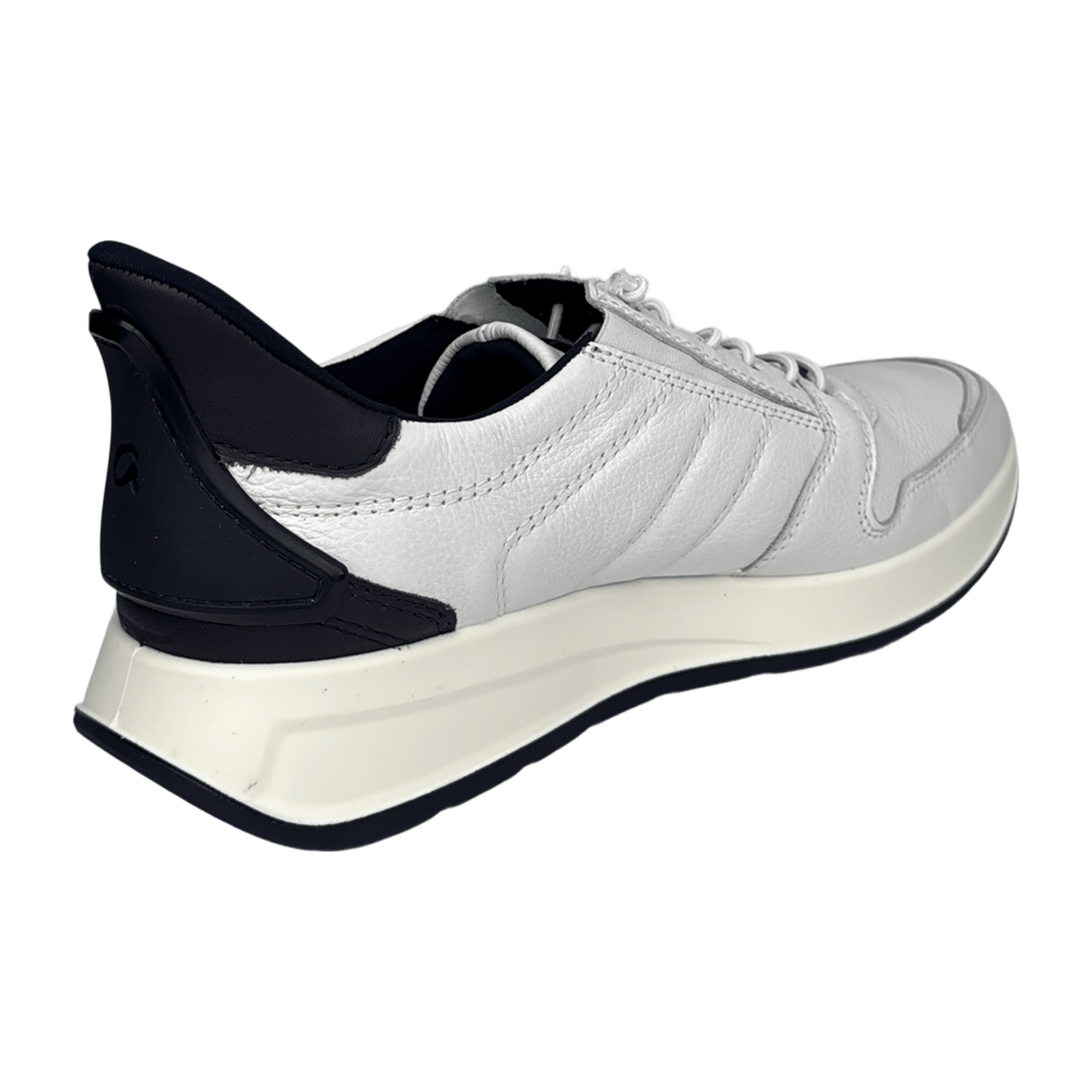 ARA MATTEO Men's Leather Sneakers in White with Round Toe