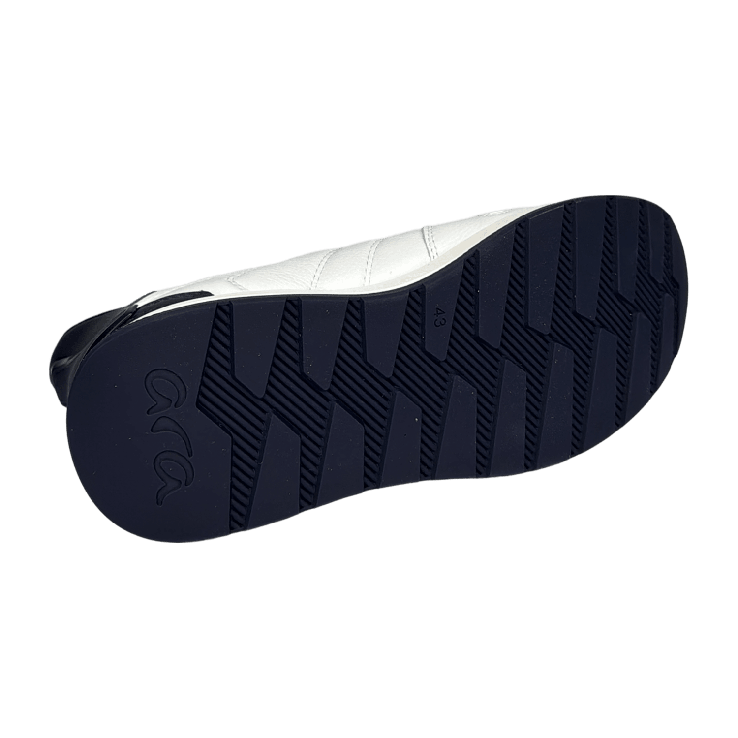 ARA MATTEO Men's Leather Sneakers in White with Round Toe