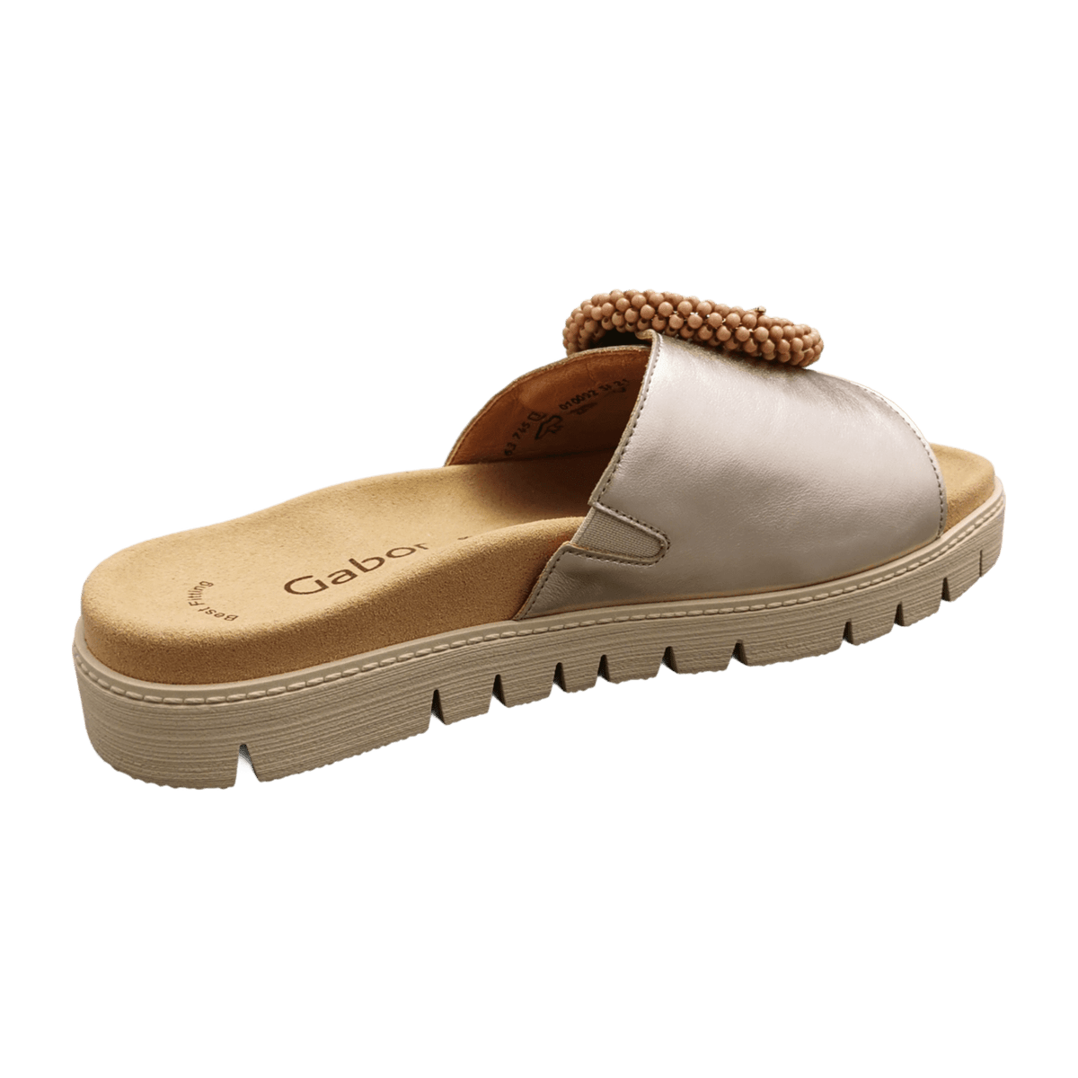 Gabor Women's Best Fitting Mules - Powder Patent Leather Slip-On Clogs