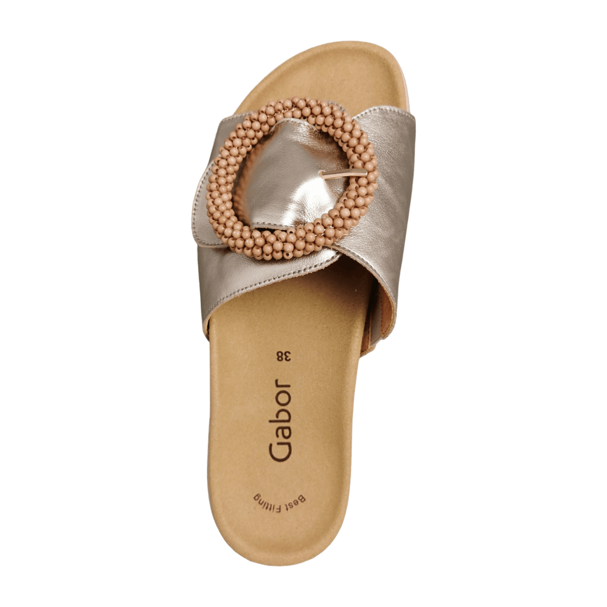 Gabor Women's Best Fitting Mules - Powder Patent Leather Slip-On Clogs