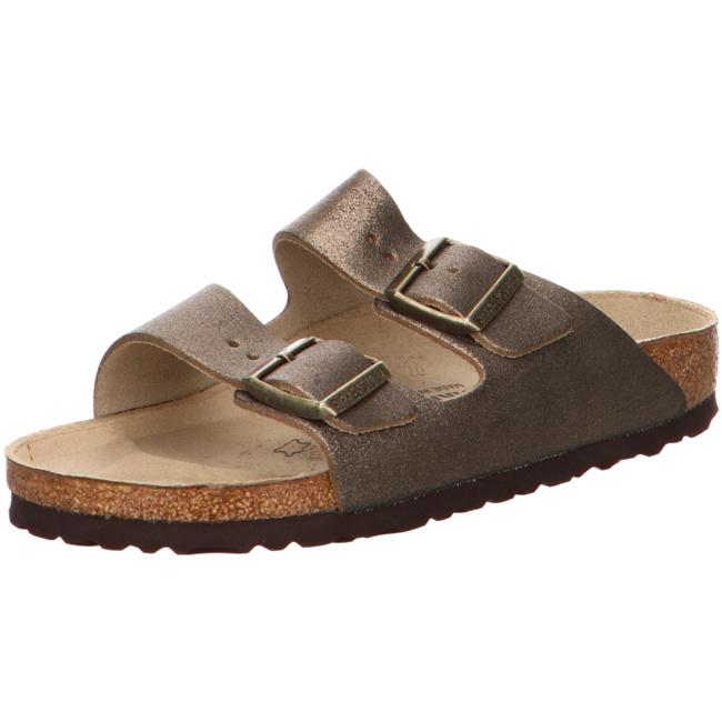 Birkenstock Arizona Washed Metallic Antique Gold Slides Sandals Thongs Slippers narrow - Bartel-Shop