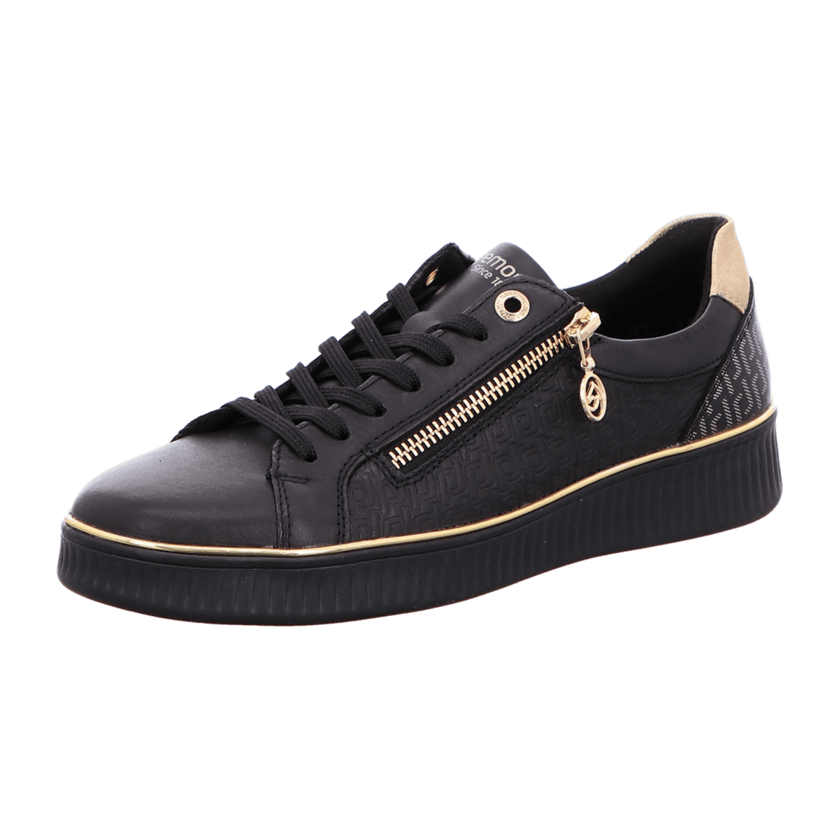 Remonte Women's Low-Top Sneakers D2E00 - Black Combi Casual Shoes