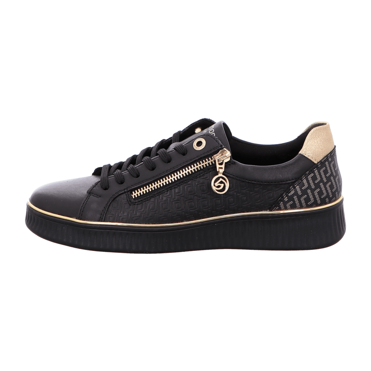Remonte Women's Low-Top Sneakers D2E00 - Black Combi Casual Shoes