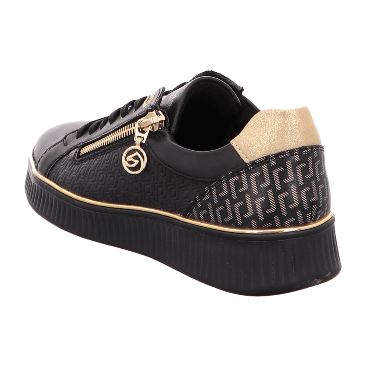 Remonte Women's Low-Top Sneakers D2E00 - Black Combi Casual Shoes