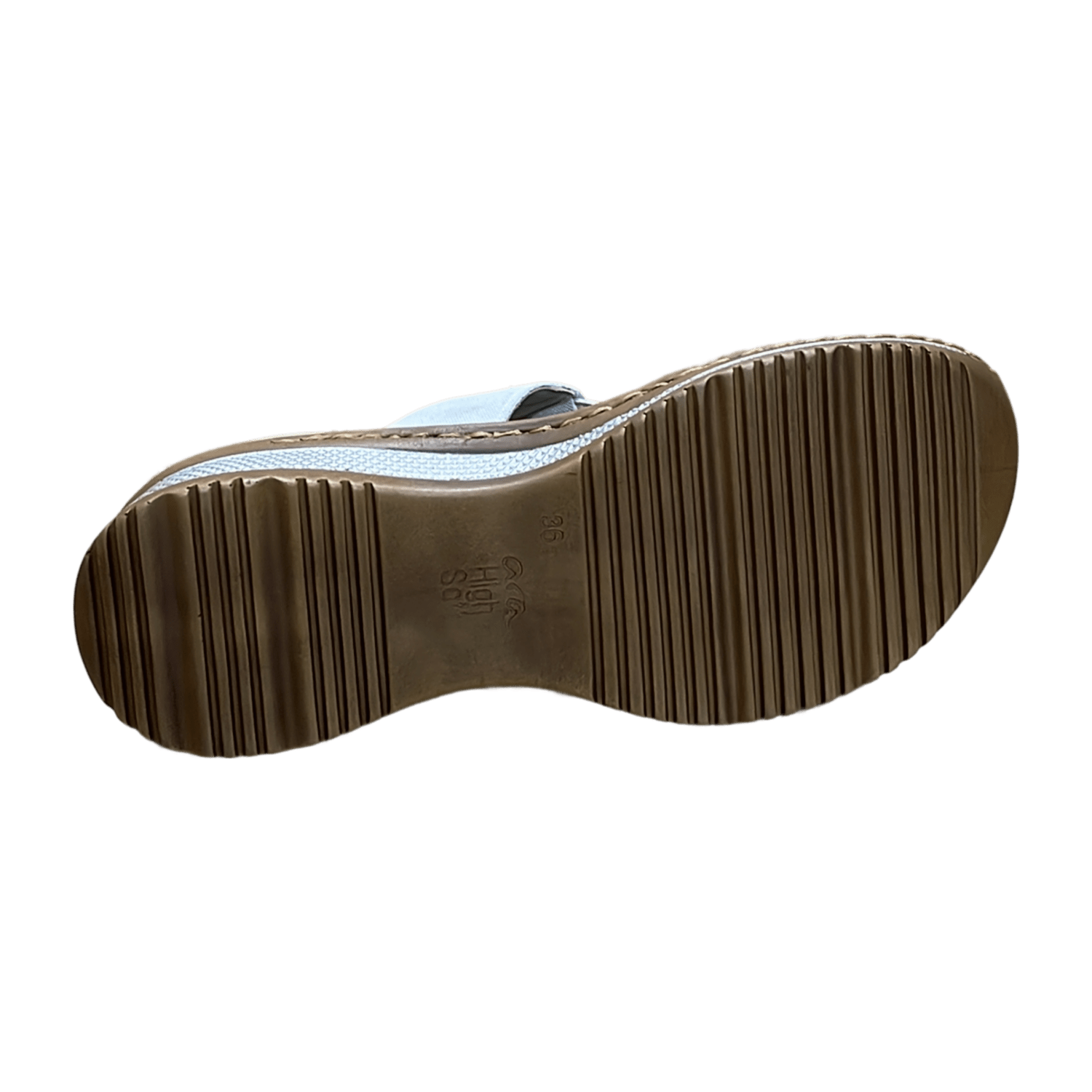 ARA HAWAII Women's Silver Suede Kitten Heel Mule Sandals with Hook-and-Loop Fastening