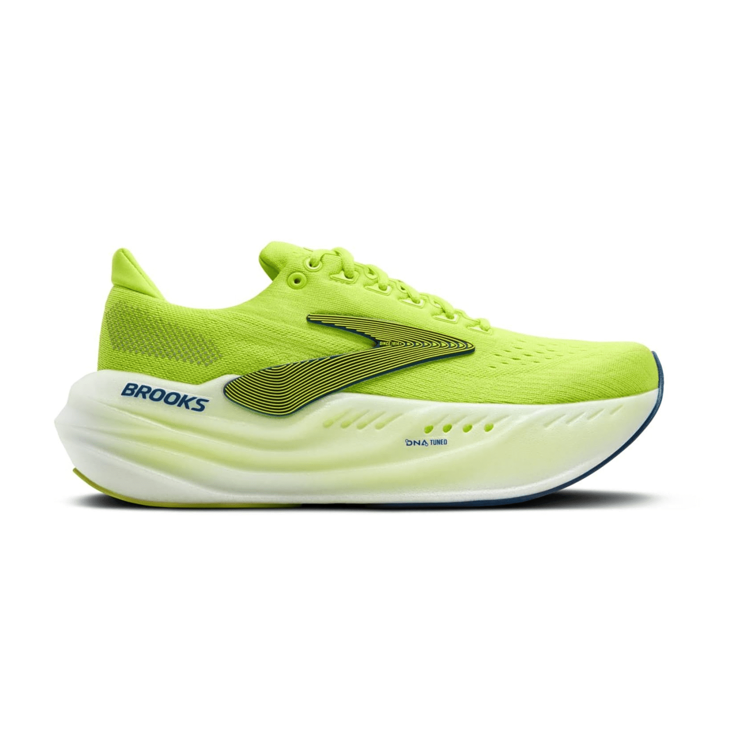 Brooks Glycerin Max Men's Sneaker Lace-Up Shoes Technical Mesh in Lime, Navy, Peony White