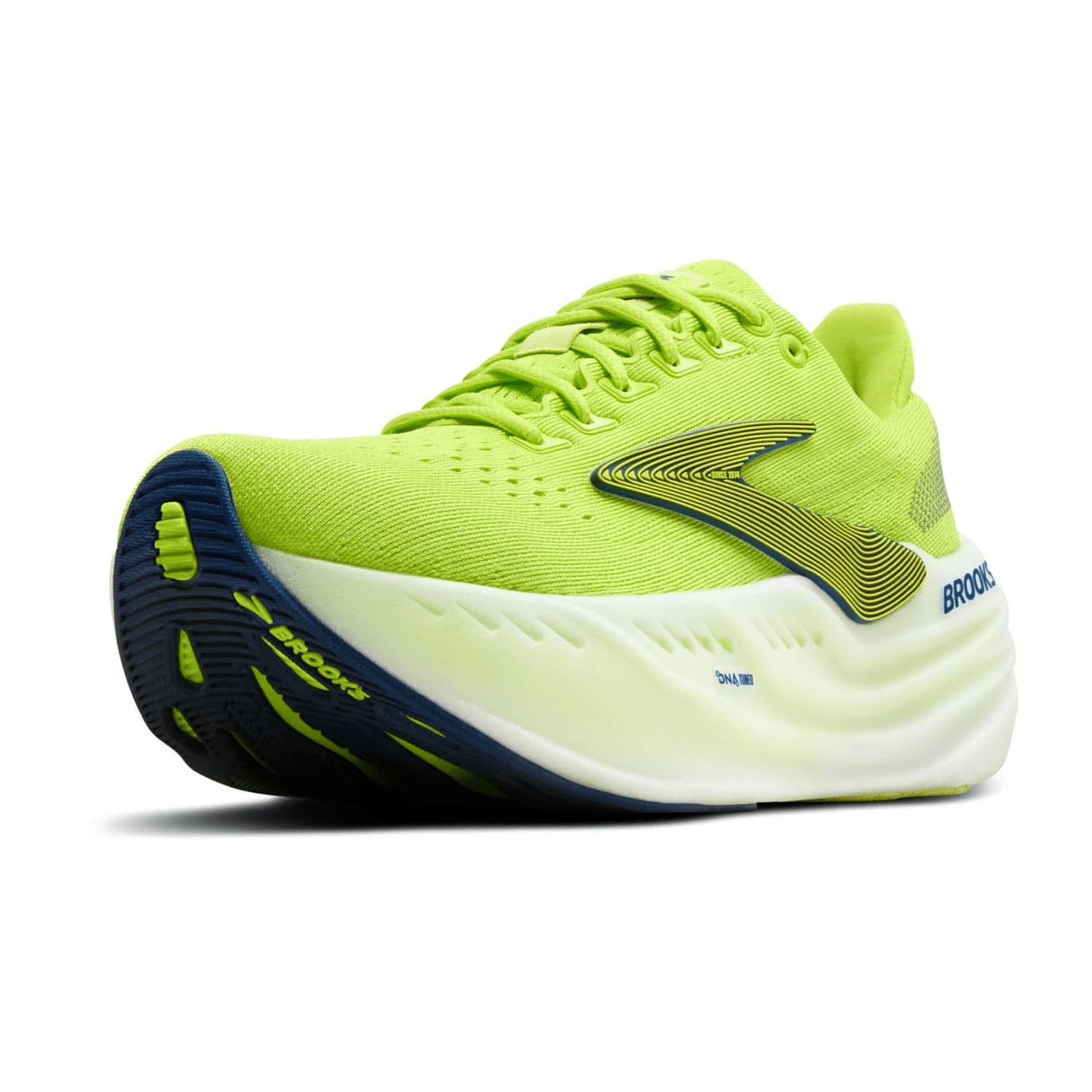 Brooks Glycerin Max Men's Sneaker Lace-Up Shoes Technical Mesh in Lime, Navy, Peony White