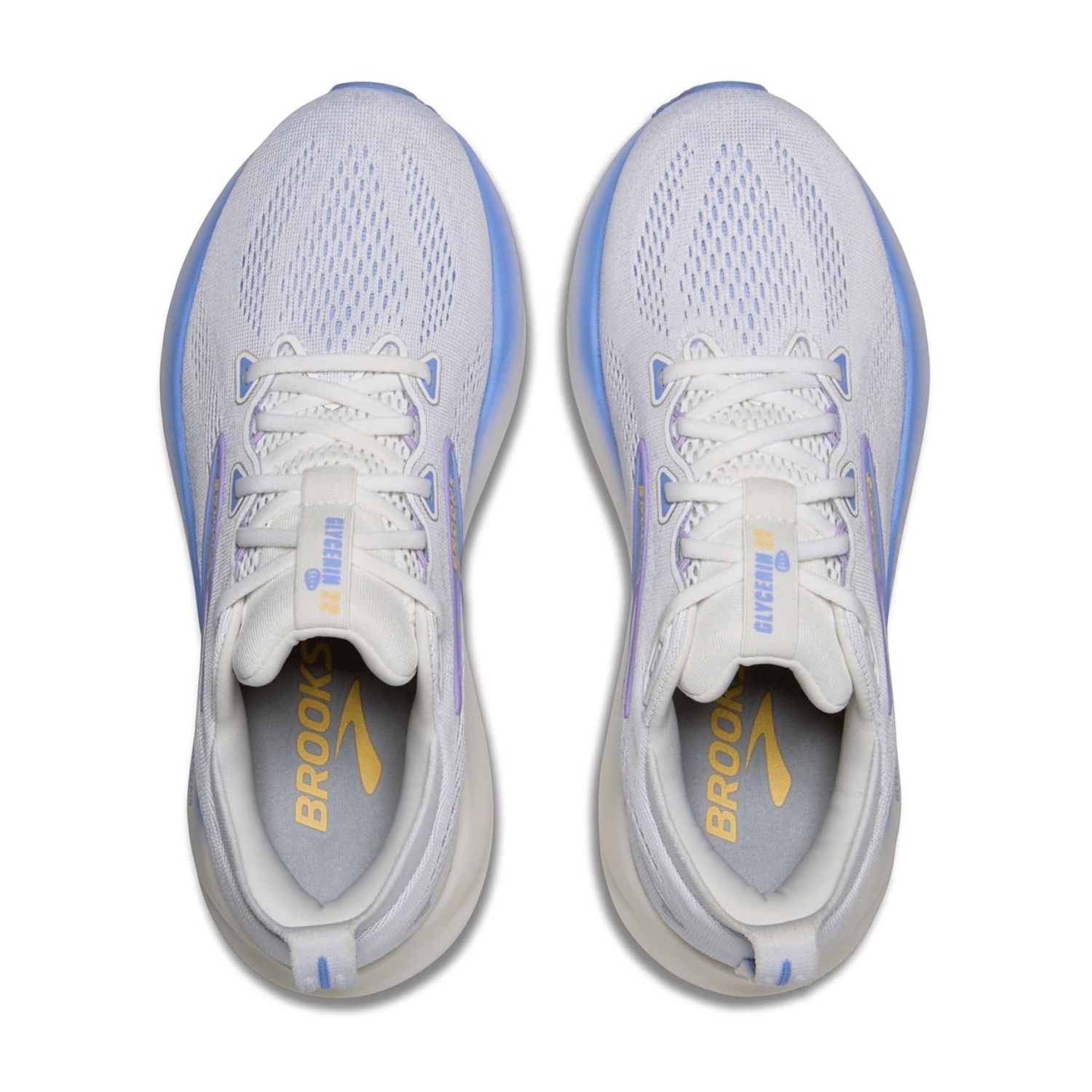 Brooks Glycerin 22 Women's Running Shoes in White/Blue Heron/Apricot