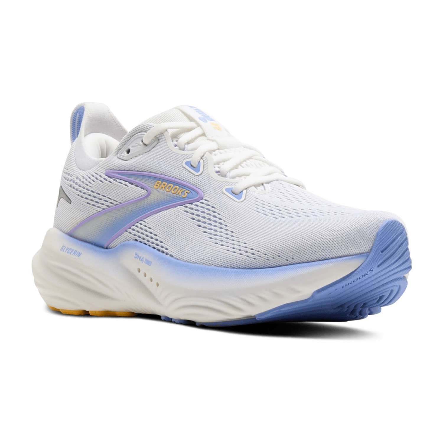 Brooks Glycerin 22 Women's Running Shoes in White/Blue Heron/Apricot
