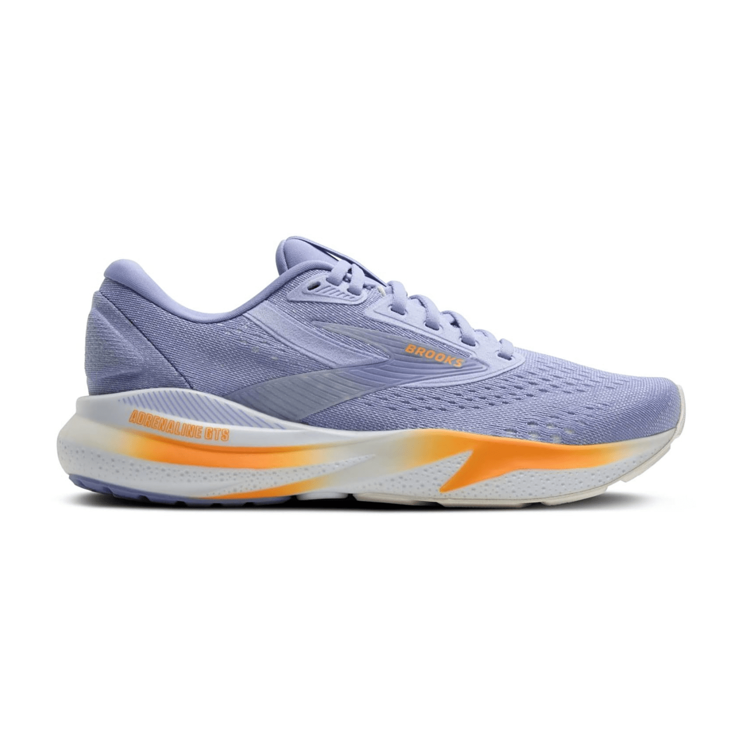 Brooks Adrenaline GTS 24 Women's Running Shoes, Sneaker, Lace-Up, Blue Heron/White/Orange, Synthetic & Textile Upper, Rubber Sole