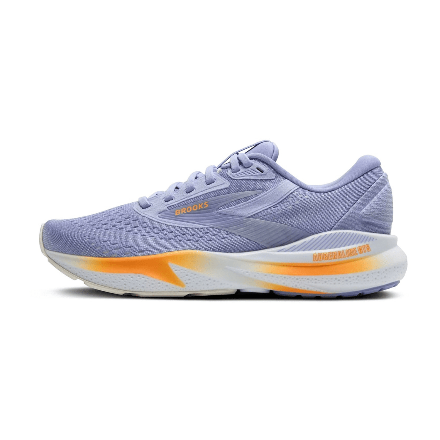 Brooks Adrenaline GTS 24 Women's Running Shoes, Sneaker, Lace-Up, Blue Heron/White/Orange, Synthetic & Textile Upper, Rubber Sole