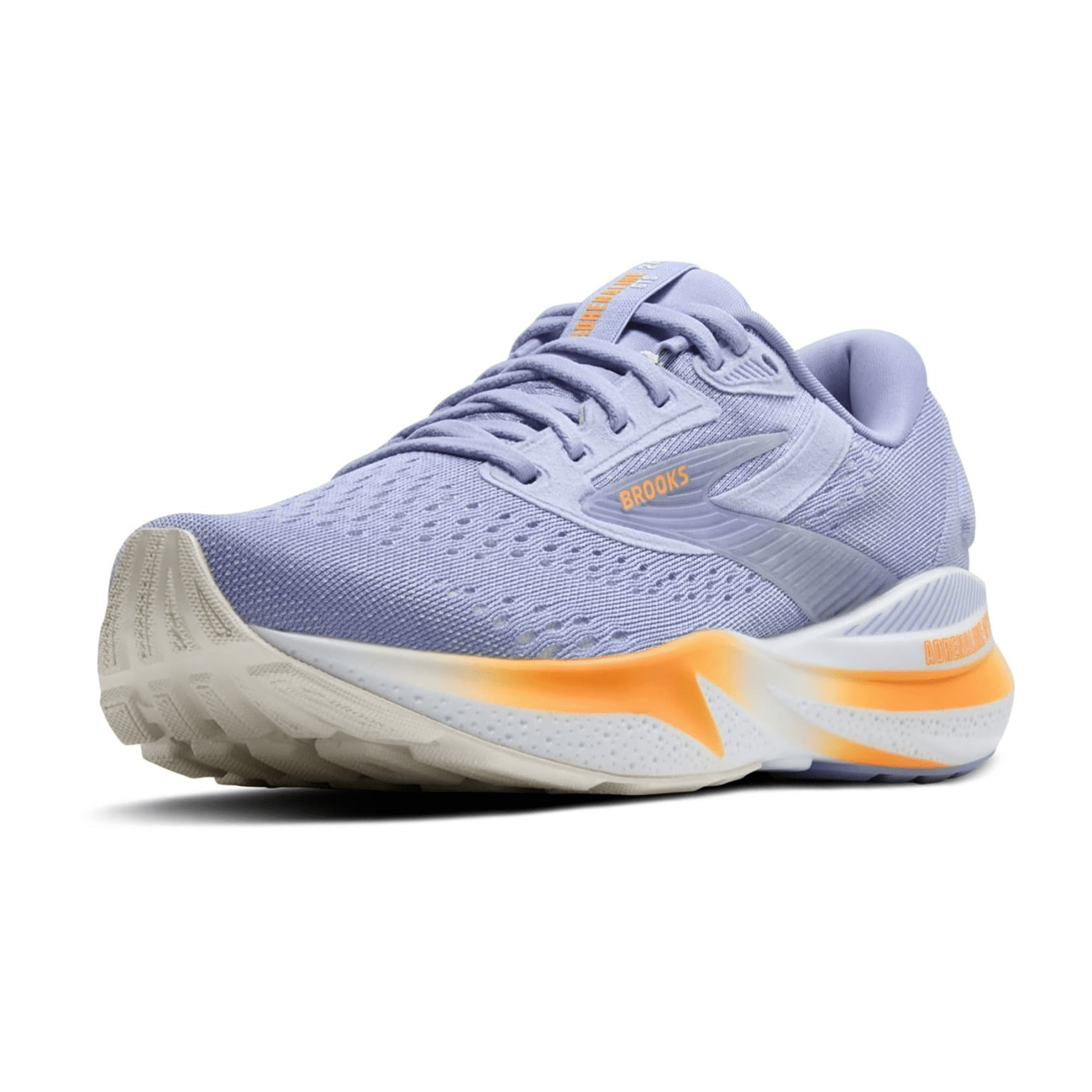 Brooks Adrenaline GTS 24 Women's Running Shoes, Sneaker, Lace-Up, Blue Heron/White/Orange, Synthetic & Textile Upper, Rubber Sole