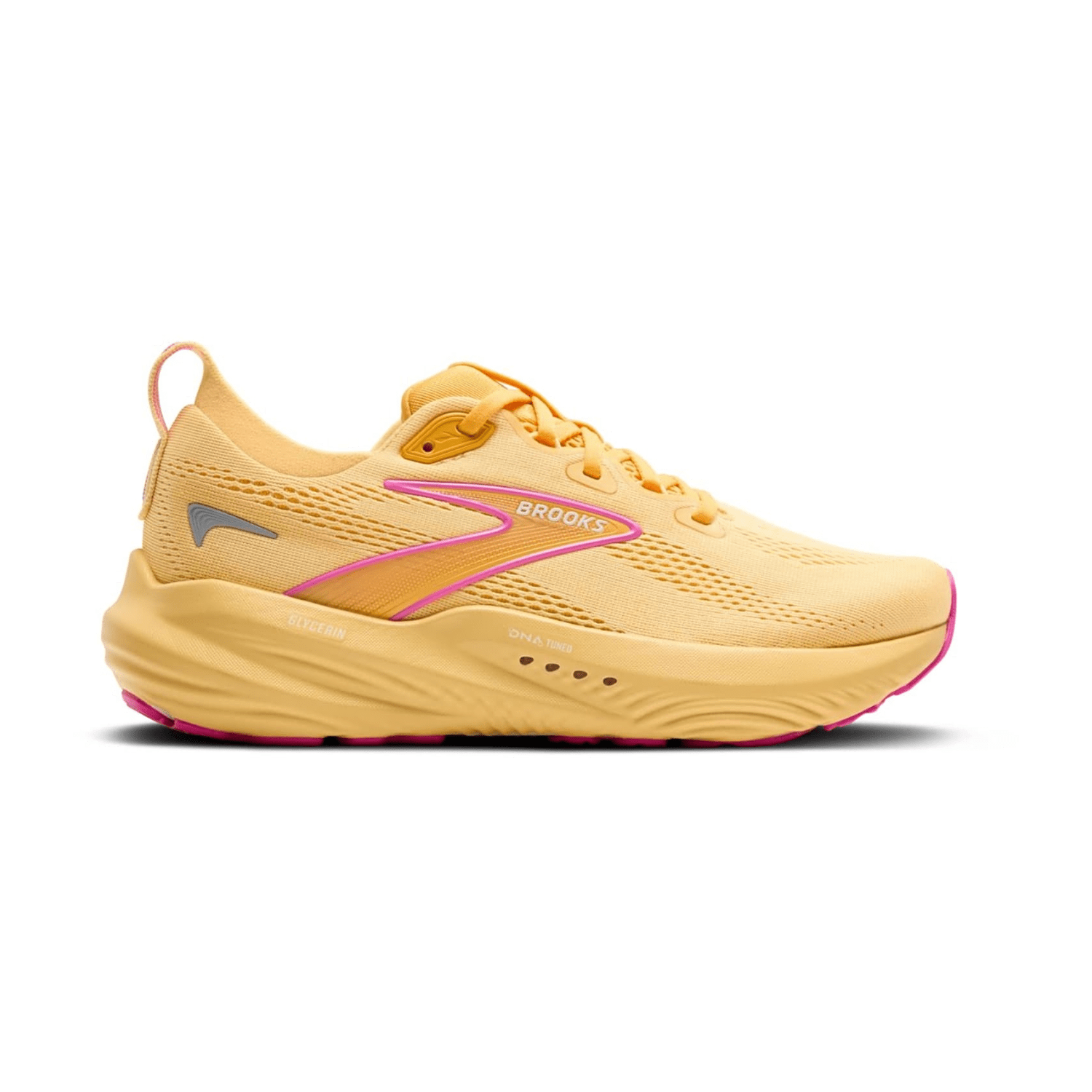 Brooks Glycerin 22 Women's Running Shoes in Sherbet Apricot Pink with Synthetic Textile Lining and Rubber Sole