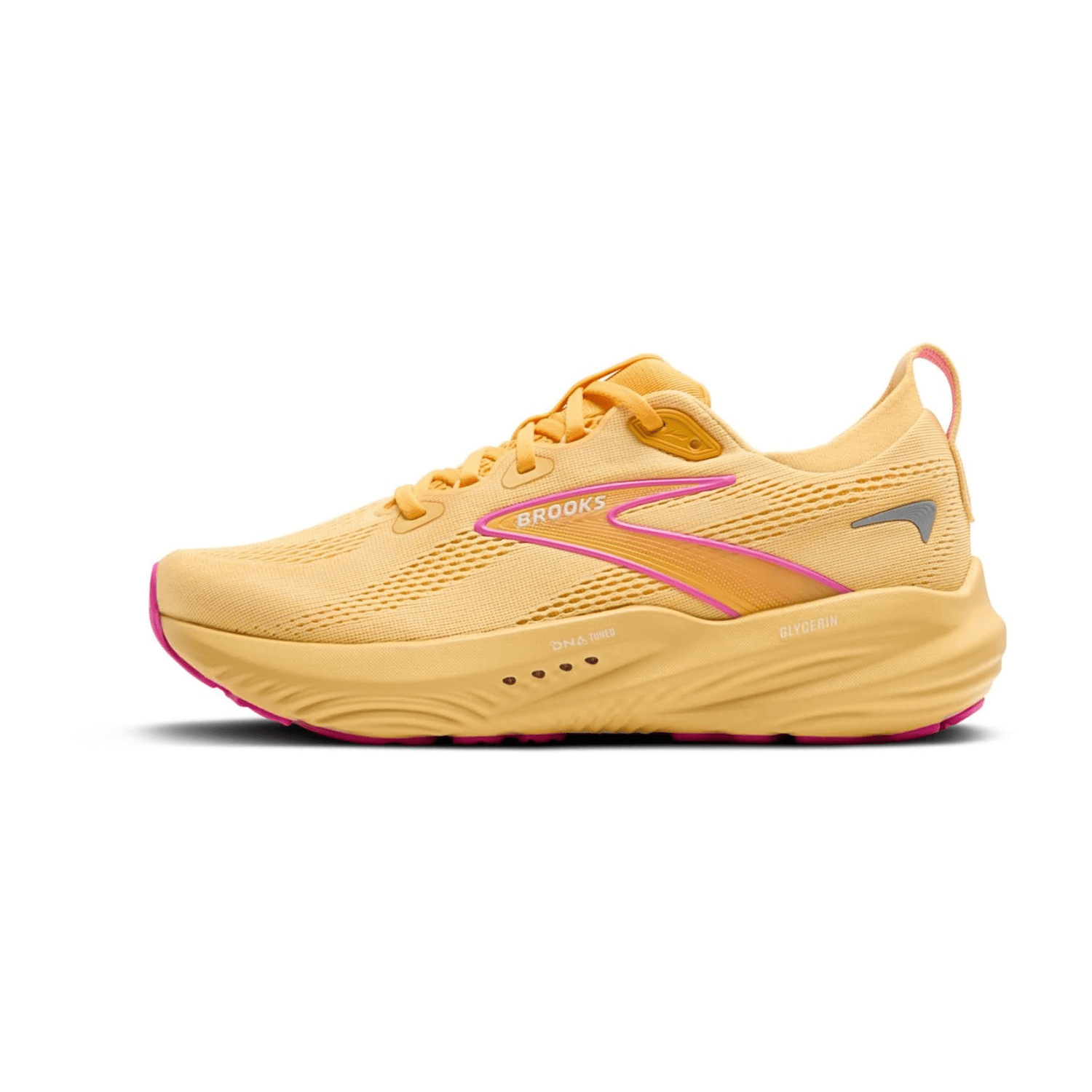 Brooks Glycerin 22 Women's Running Shoes in Sherbet Apricot Pink with Synthetic Textile Lining and Rubber Sole
