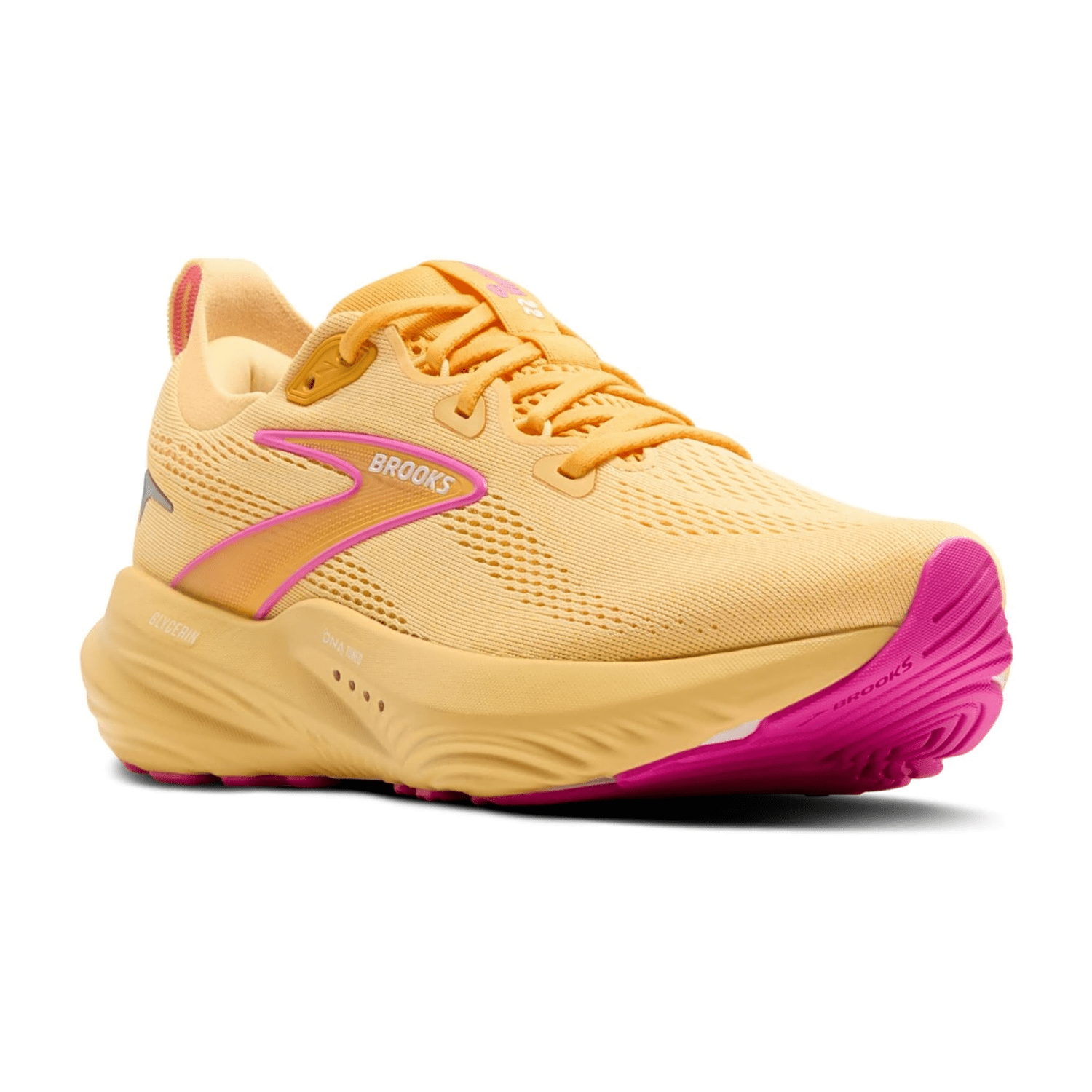 Brooks Glycerin 22 Women's Running Shoes in Sherbet Apricot Pink with Synthetic Textile Lining and Rubber Sole
