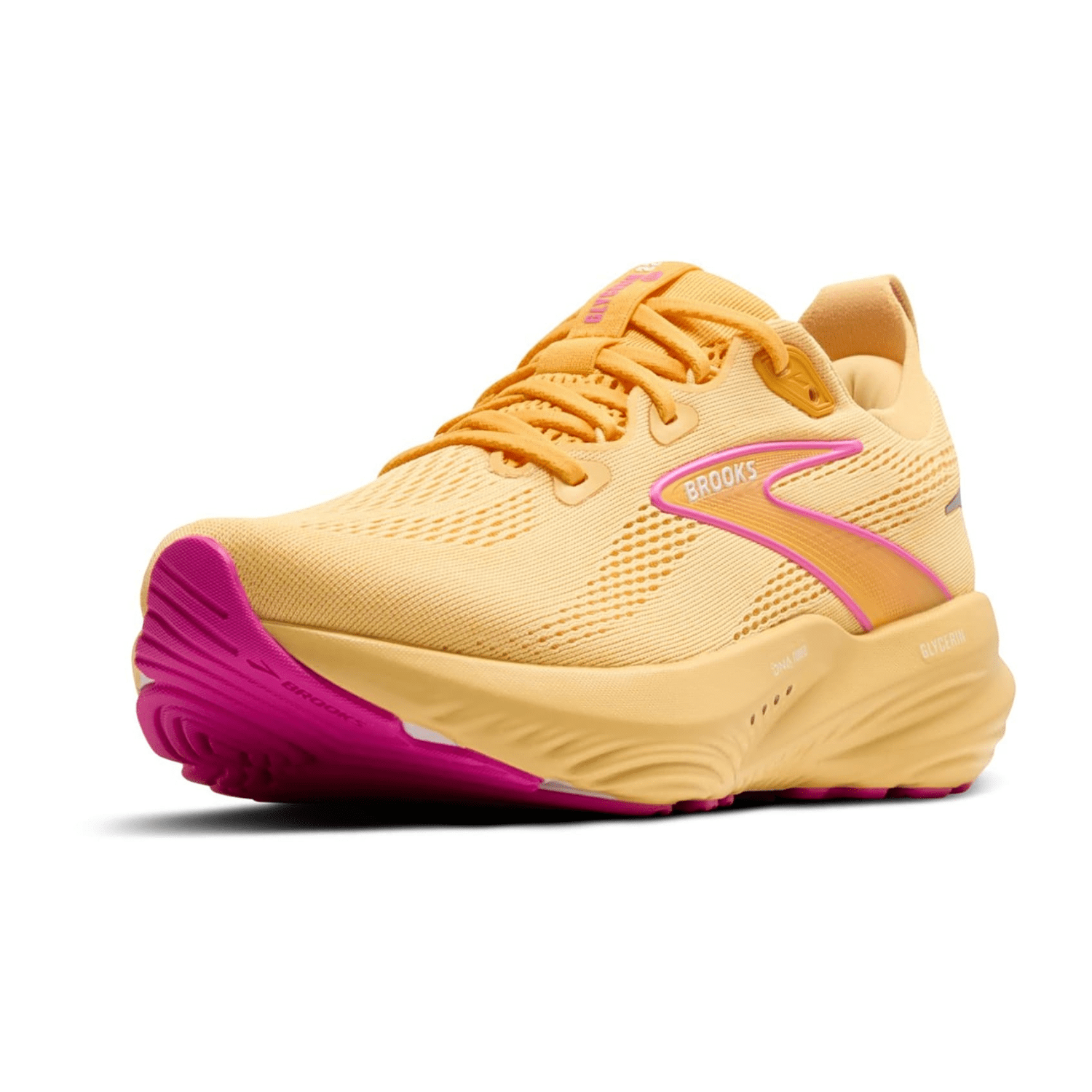 Brooks Glycerin 22 Women's Running Shoes in Sherbet Apricot Pink with Synthetic Textile Lining and Rubber Sole
