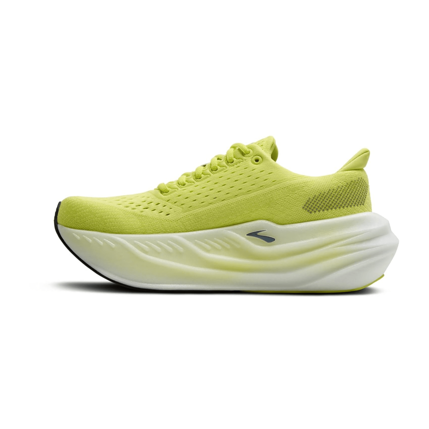 Brooks Glycerin Max Women's Sneakers Lace-Up Shoes Sunny Lime Black White Knit Fabric Round Toe