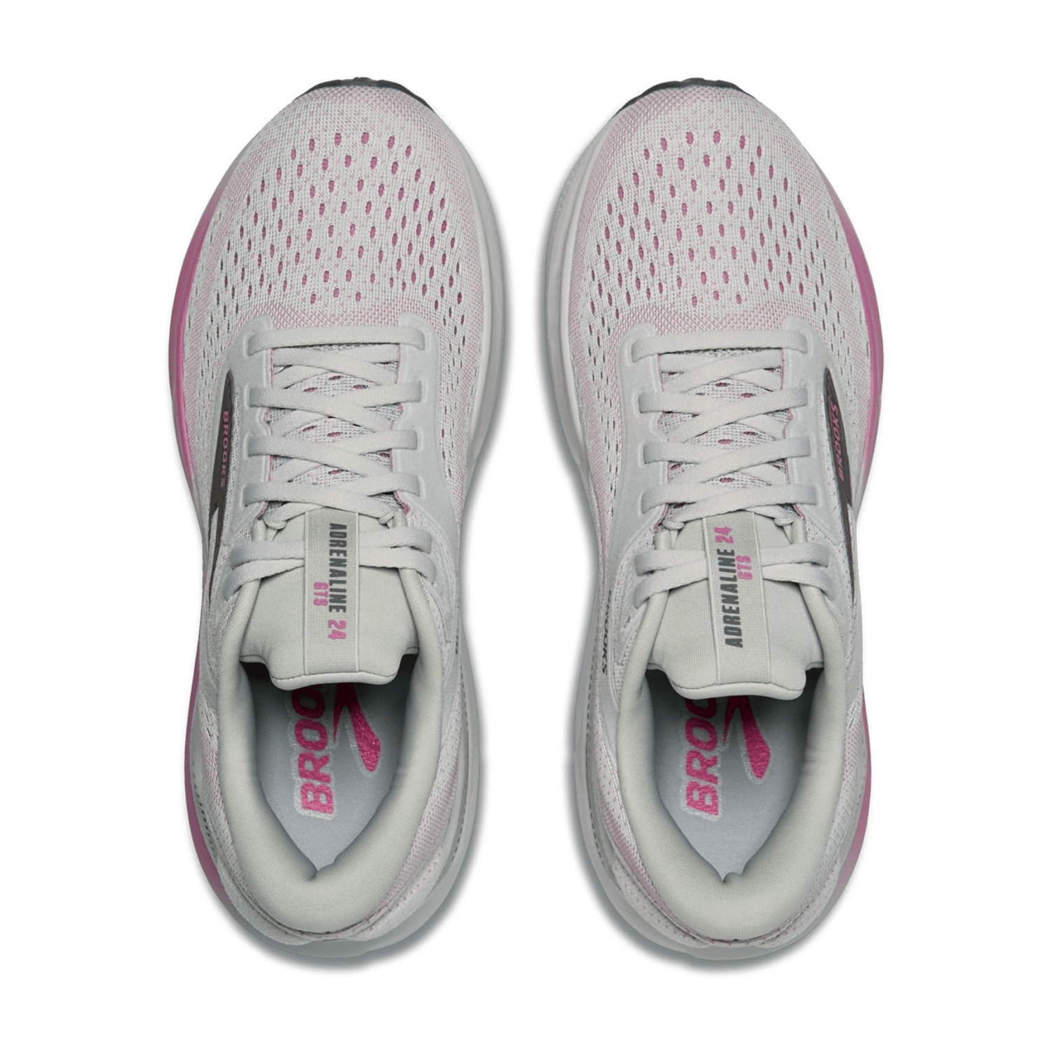 Brooks Adrenaline GTS 24 Women's Running Shoes in Oyster Excalibur Pink