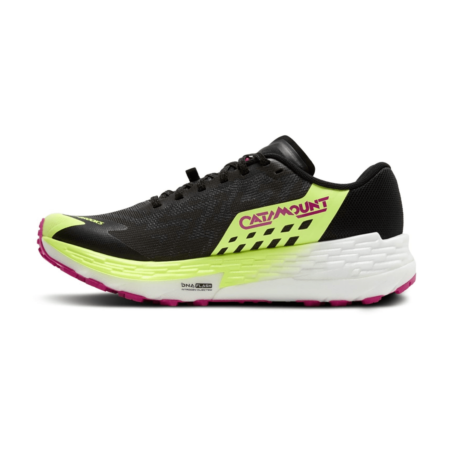 Brooks Catamount 4 Women's Trail Running Shoes Sneaker Lace-Up Grey Black Lime