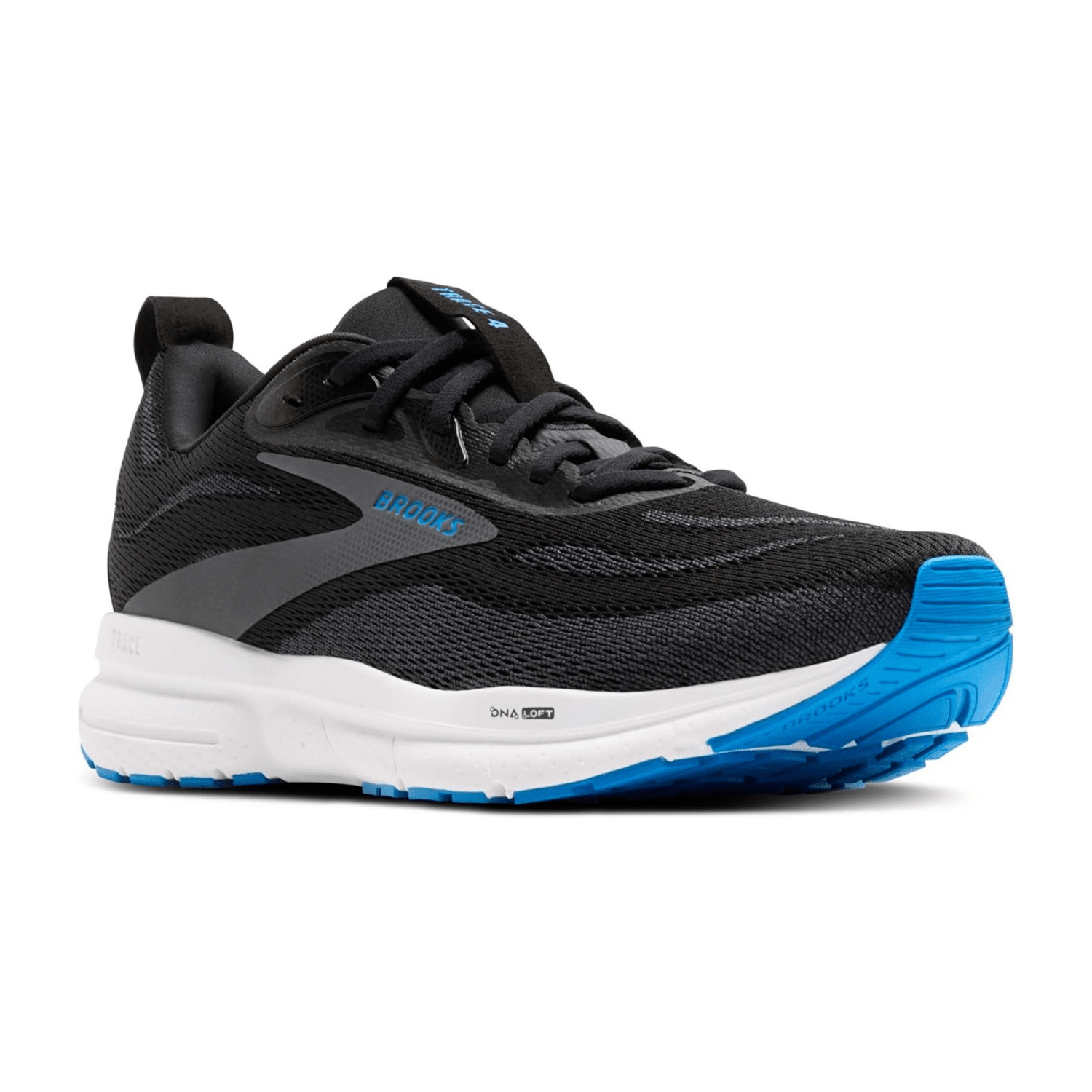 Brooks Trace 4 Men's Canvas Sneakers with Lace-Up Closure and Rubber Sole in Black Ebony