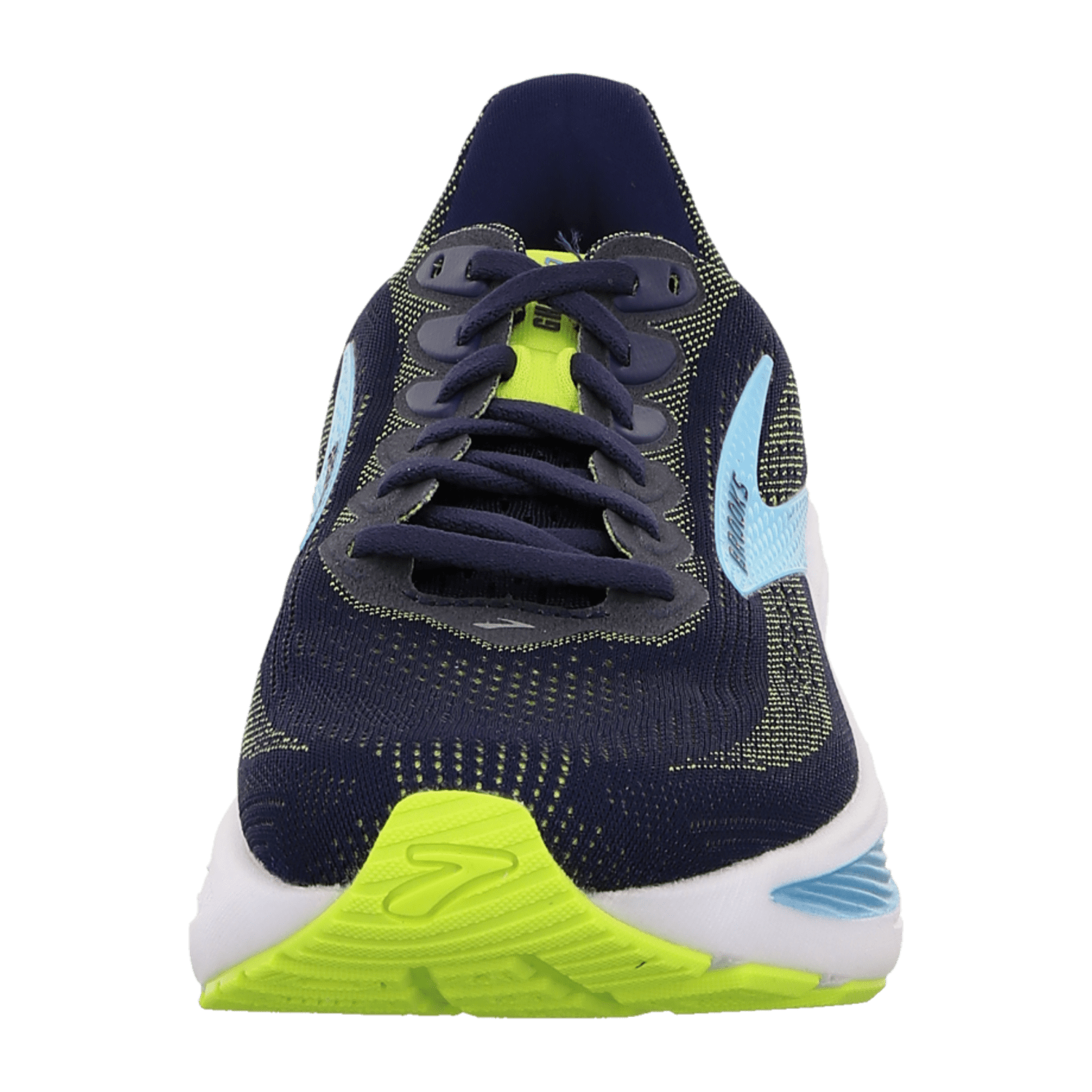 Brooks Ghost 17 Men's Running Shoes in Peacoat Lime Blue with Air Mesh