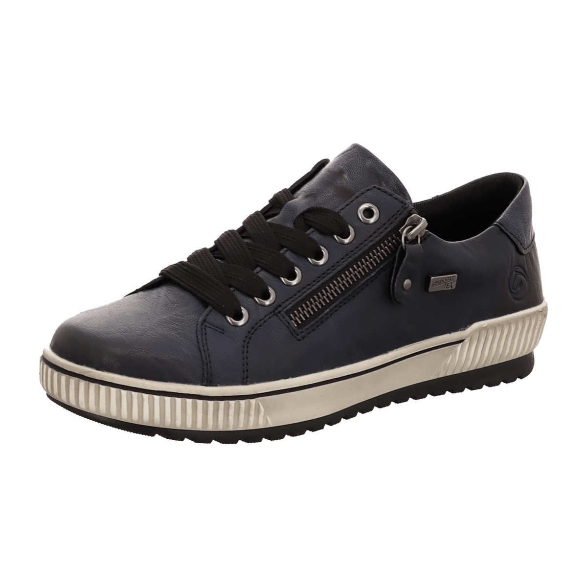Remonte Women's Low-Top Sneakers Blue Comfort Shoes with Removable Insole