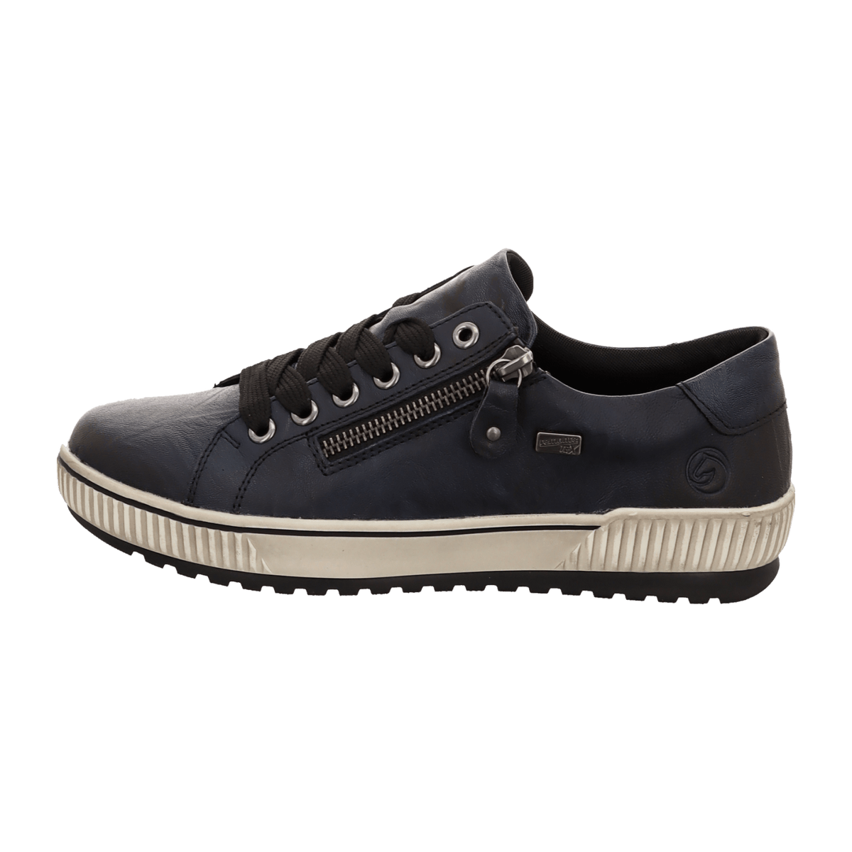 Remonte Women's Low-Top Sneakers Blue Comfort Shoes with Removable Insole