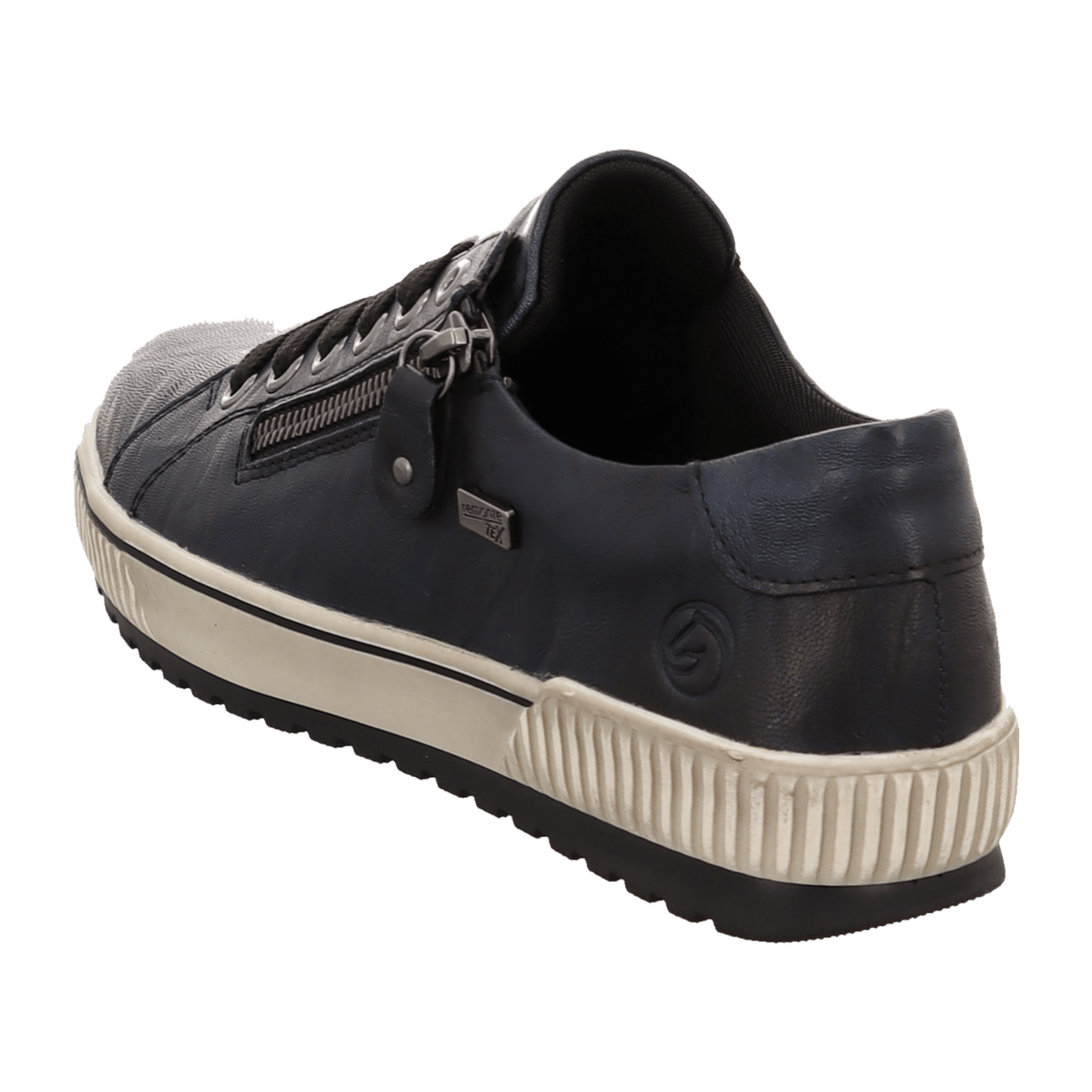 Remonte Women's Low-Top Sneakers Blue Comfort Shoes with Removable Insole