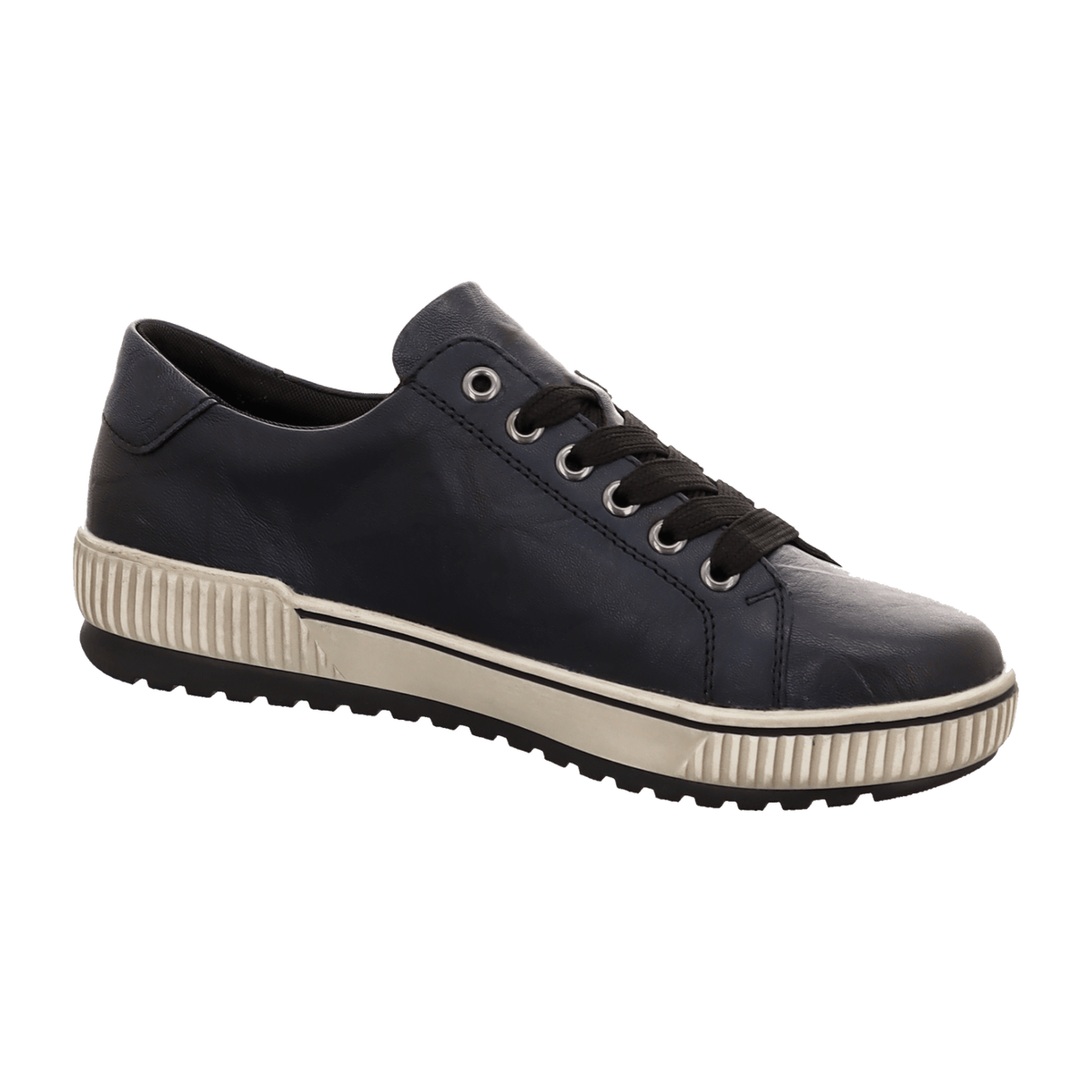 Remonte Women's Low-Top Sneakers Blue Comfort Shoes with Removable Insole