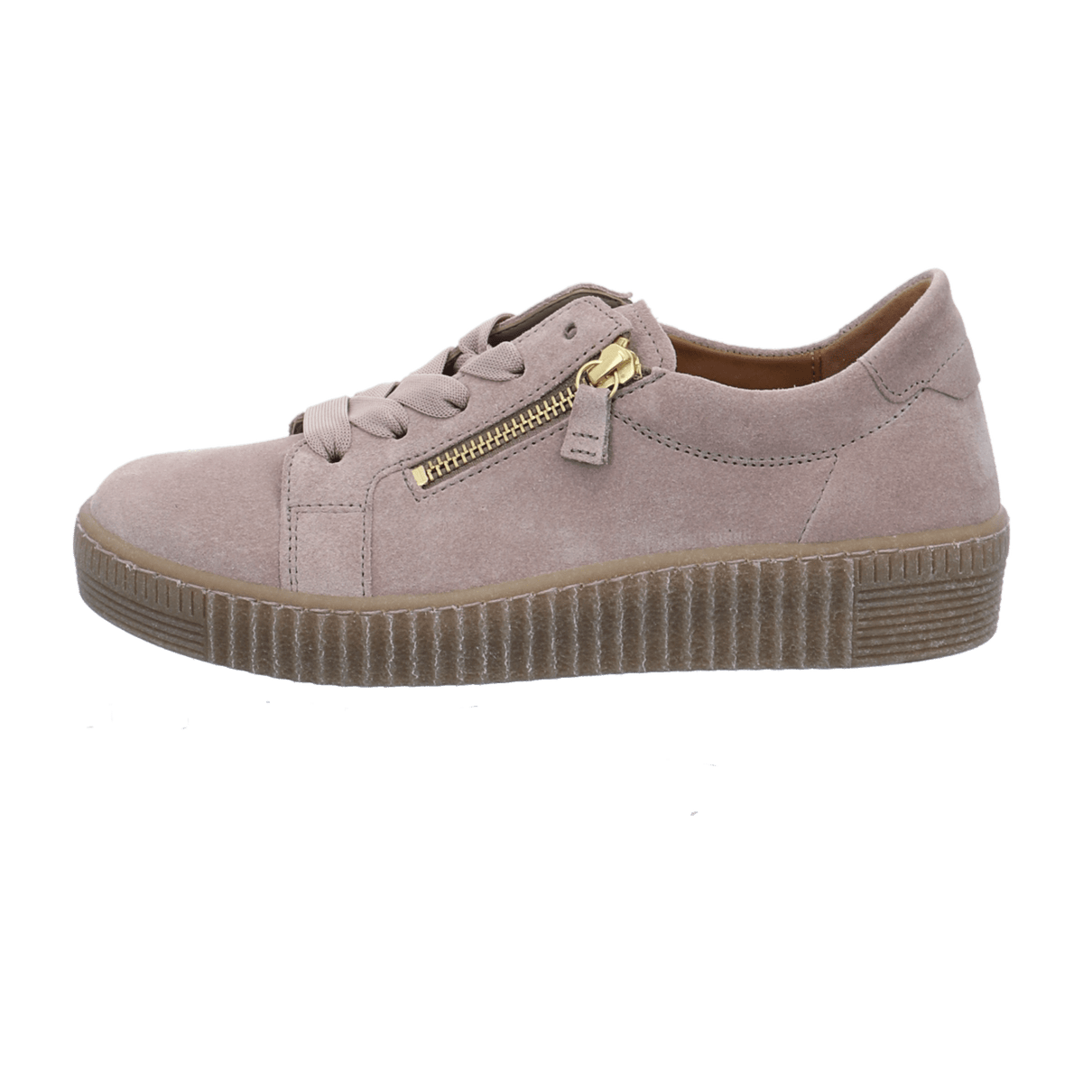 Gabor Women's Best Fitting Low-Top Sneakers Silk Gold Patent