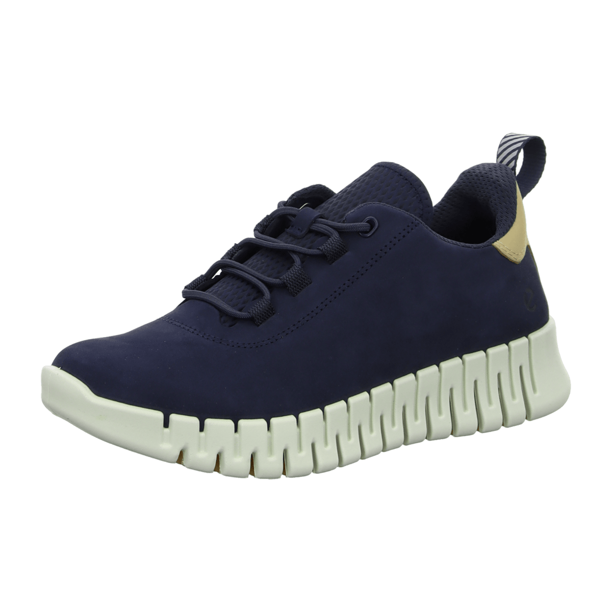 ECCO Gruuv Women's Leather Sneakers Marine Nubuck Powder