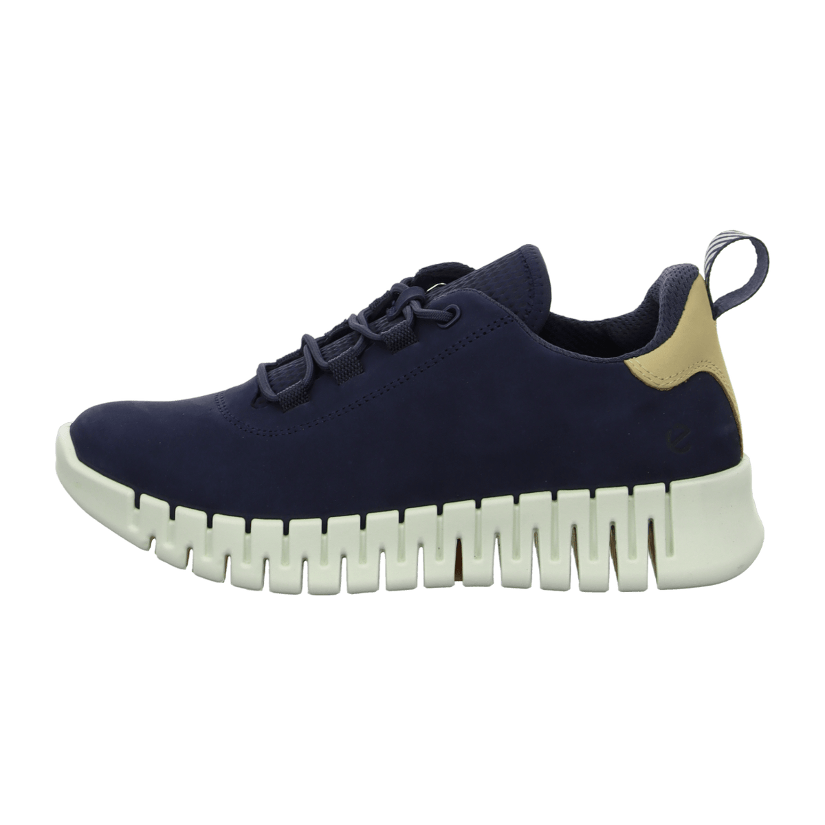 ECCO Gruuv Women's Leather Sneakers Marine Nubuck Powder