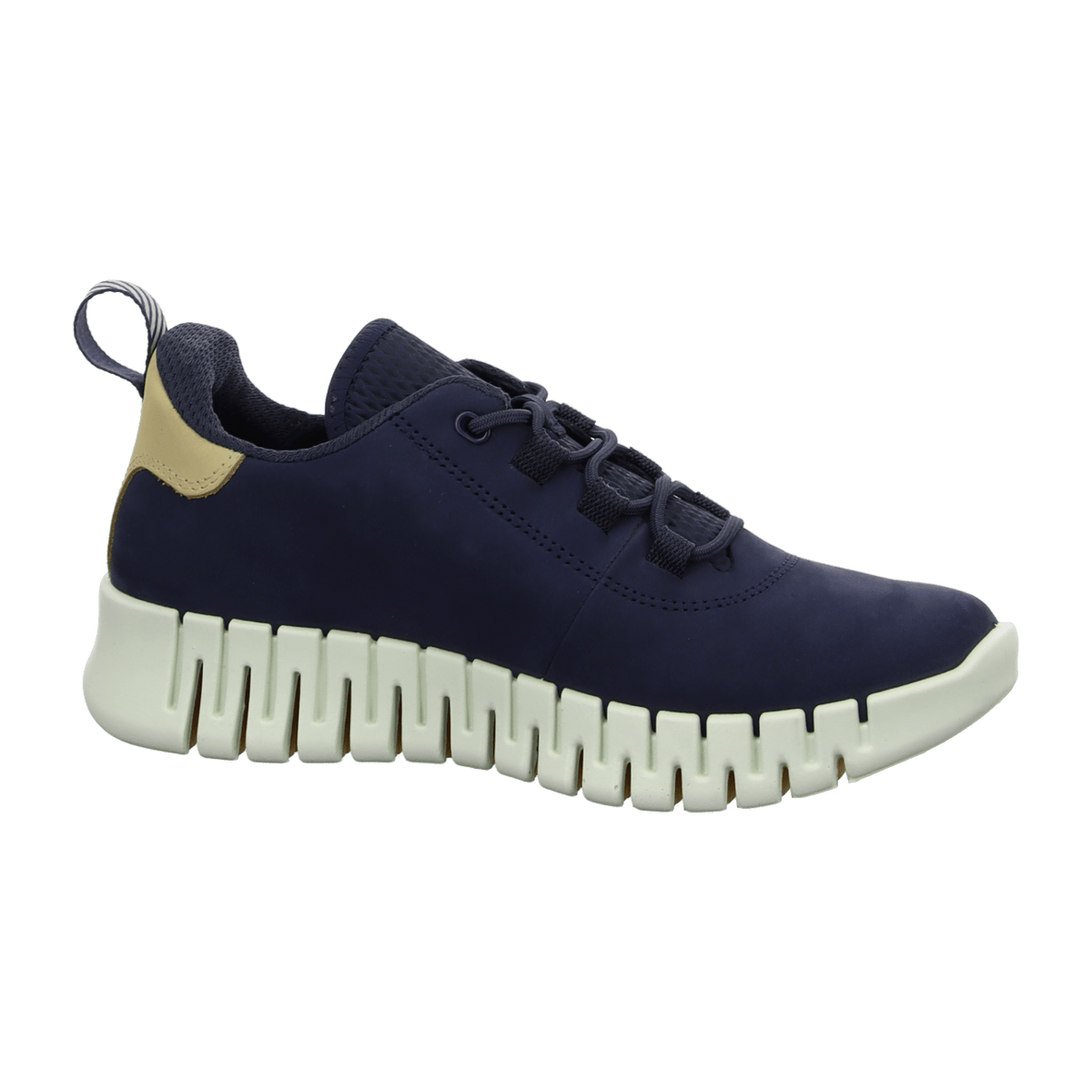 ECCO Gruuv Women's Leather Sneakers Marine Nubuck Powder