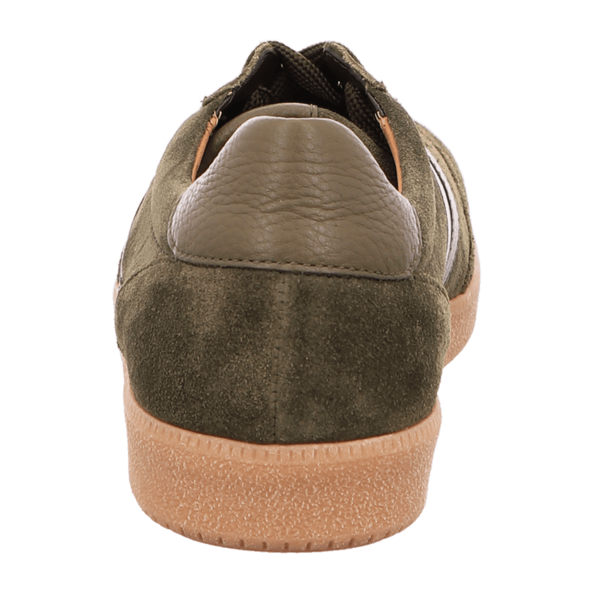 Gabor Women's Low-Top Sneakers Olive Suede Lace-Up Comfort Shoes