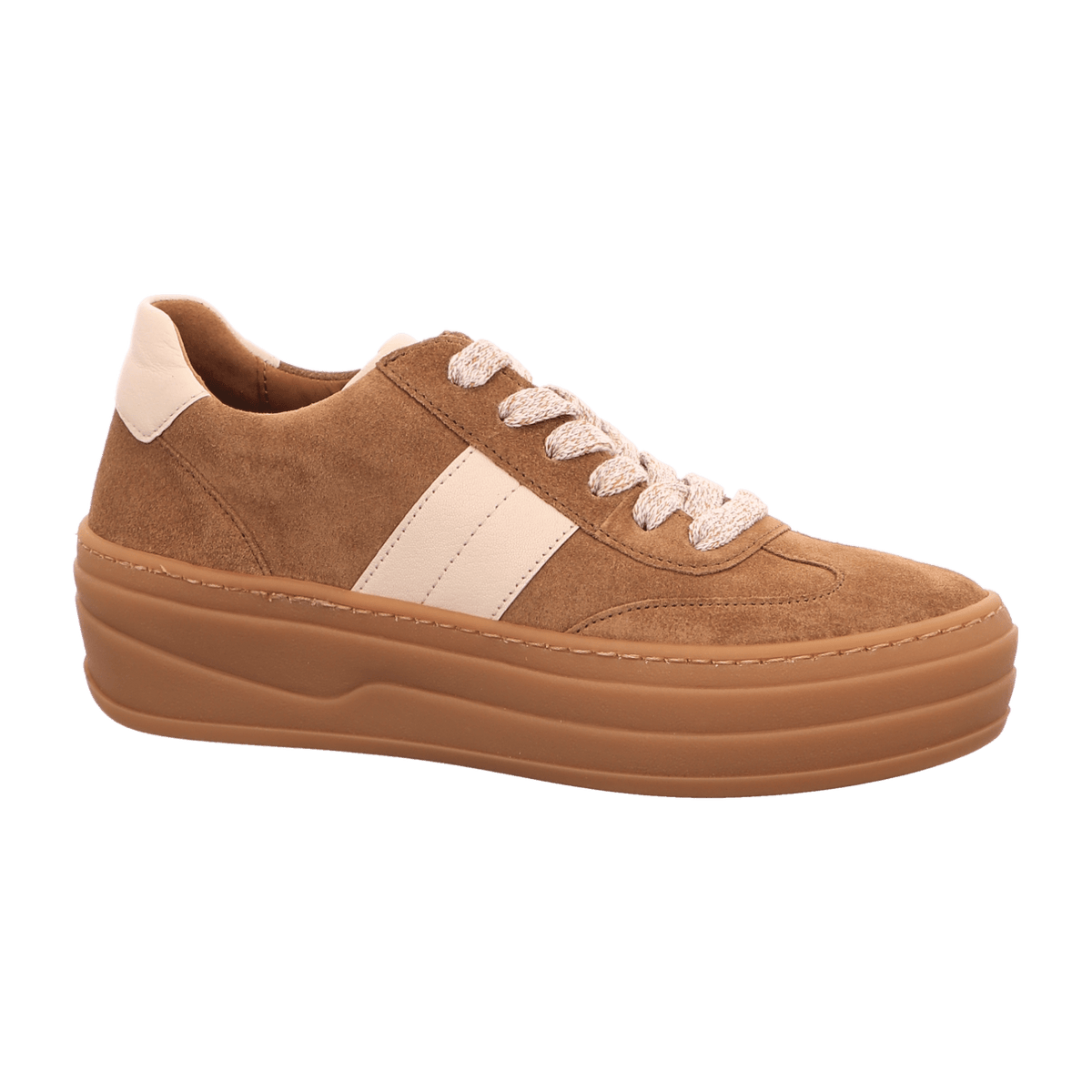 Gabor Women's Low-Top Sneakers Lion Panna Suede Lace-Up Comfort Shoes
