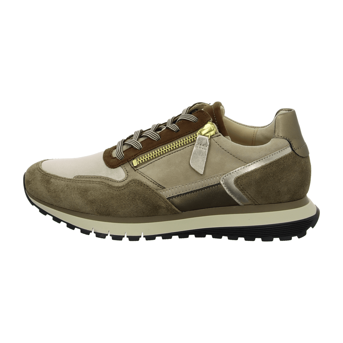 Gabor Women's Beige Suede Fashion Trainers with Leather Lining