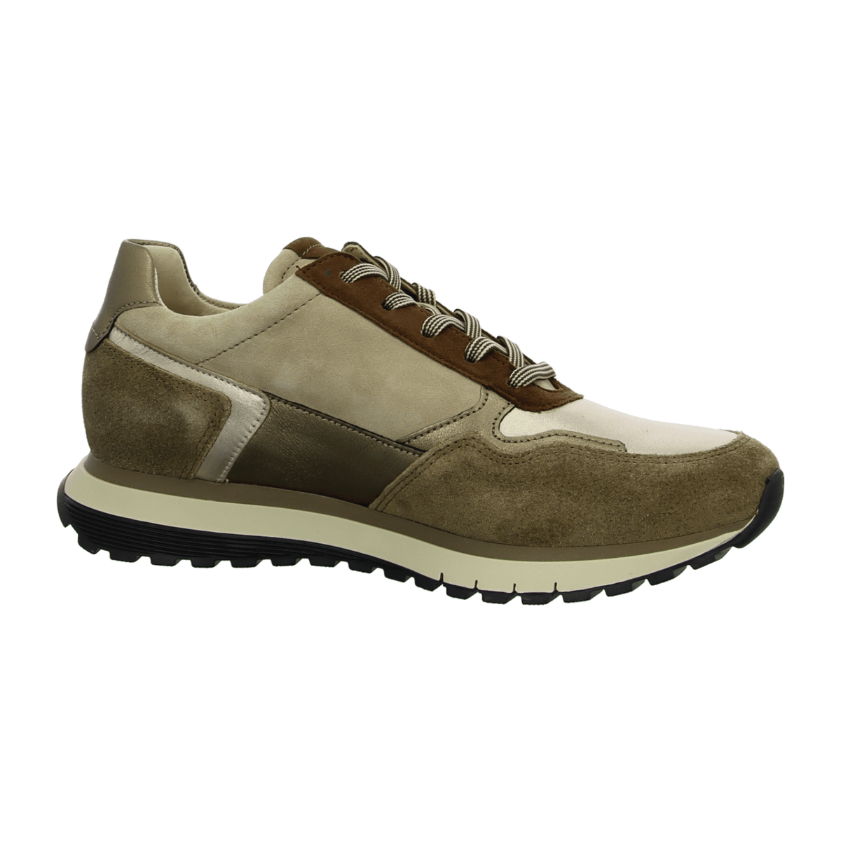 Gabor Women's Beige Suede Fashion Trainers with Leather Lining