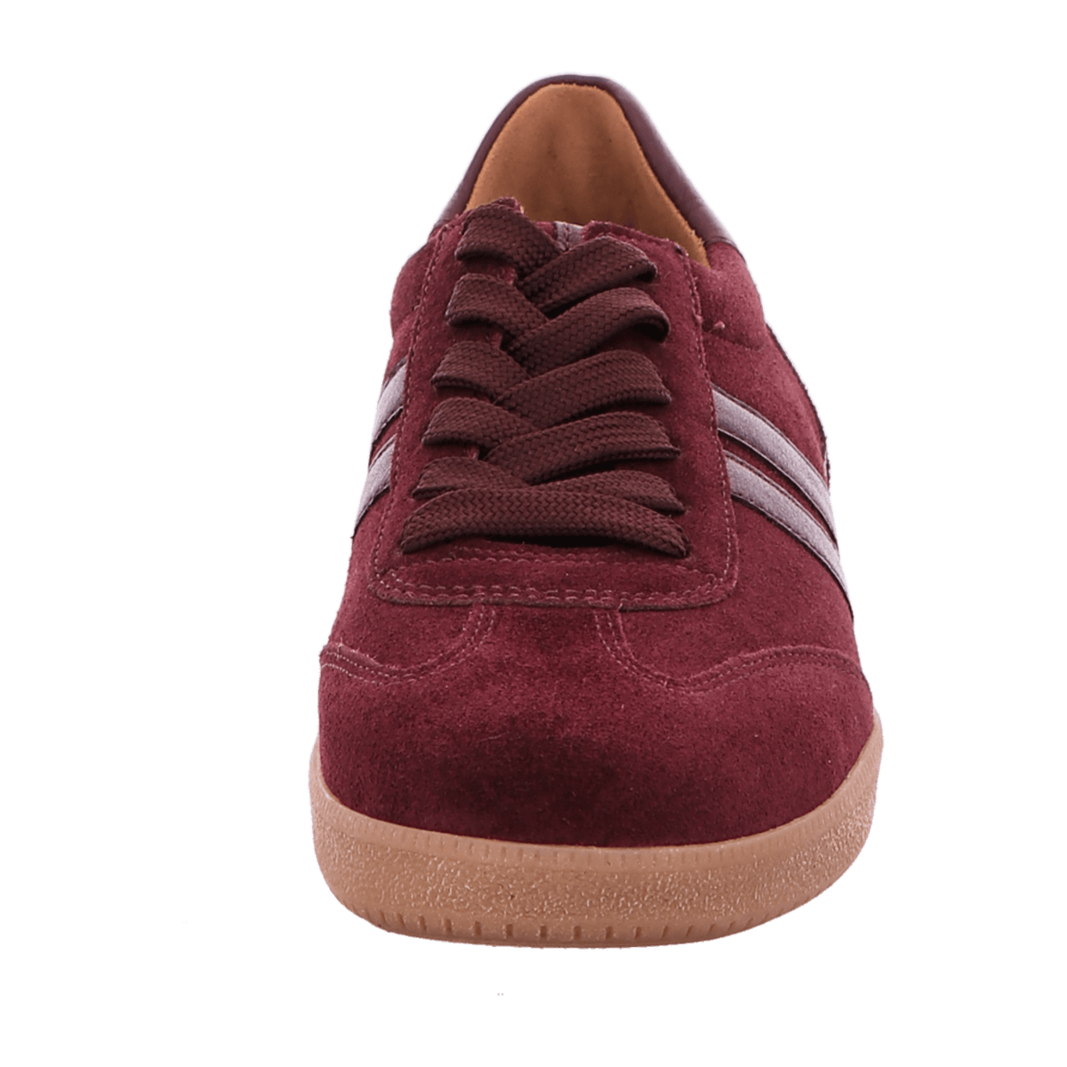 Gabor Women's Low-Top Sneakers - Mulberry Suede Lace-Up Comfort Shoes