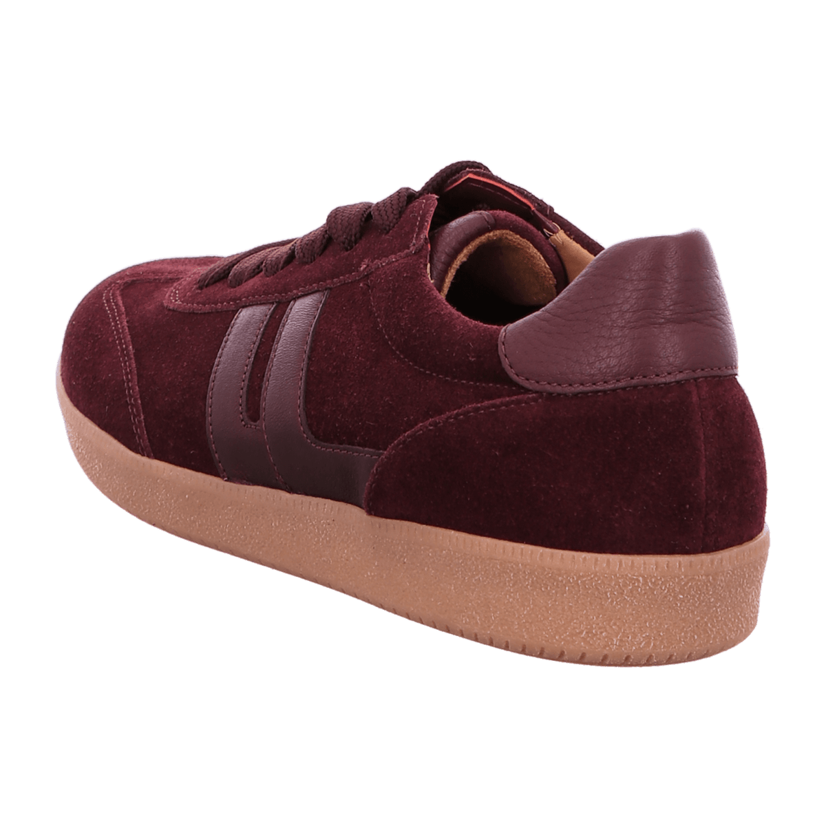 Gabor Women's Low-Top Sneakers - Mulberry Suede Lace-Up Comfort Shoes