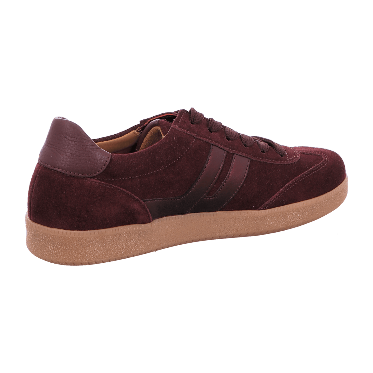 Gabor Women's Low-Top Sneakers - Mulberry Suede Lace-Up Comfort Shoes