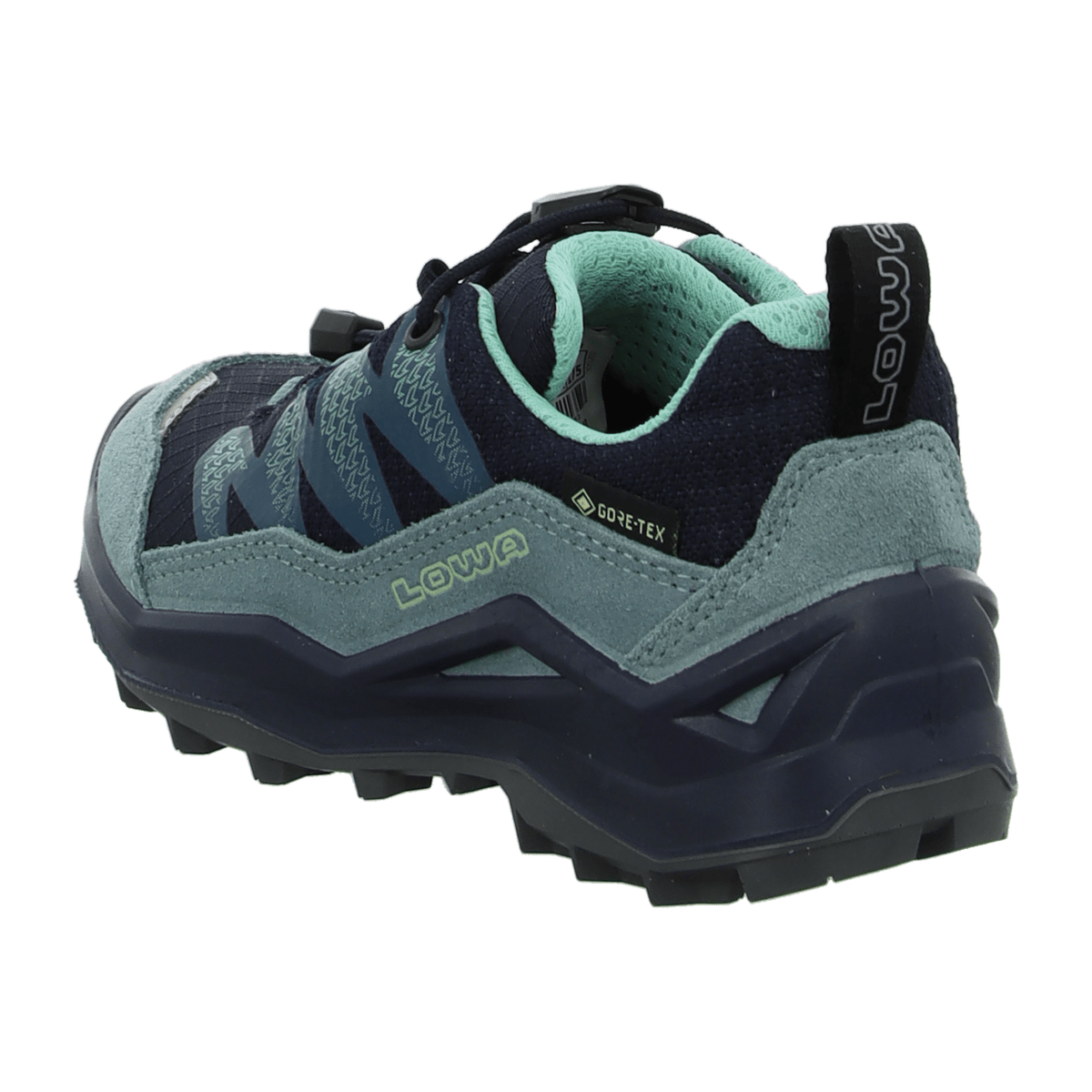 LOWA Maddox Pro GTX Lo JR Kids Hiking Shoes Navy Ice Blue Waterproof