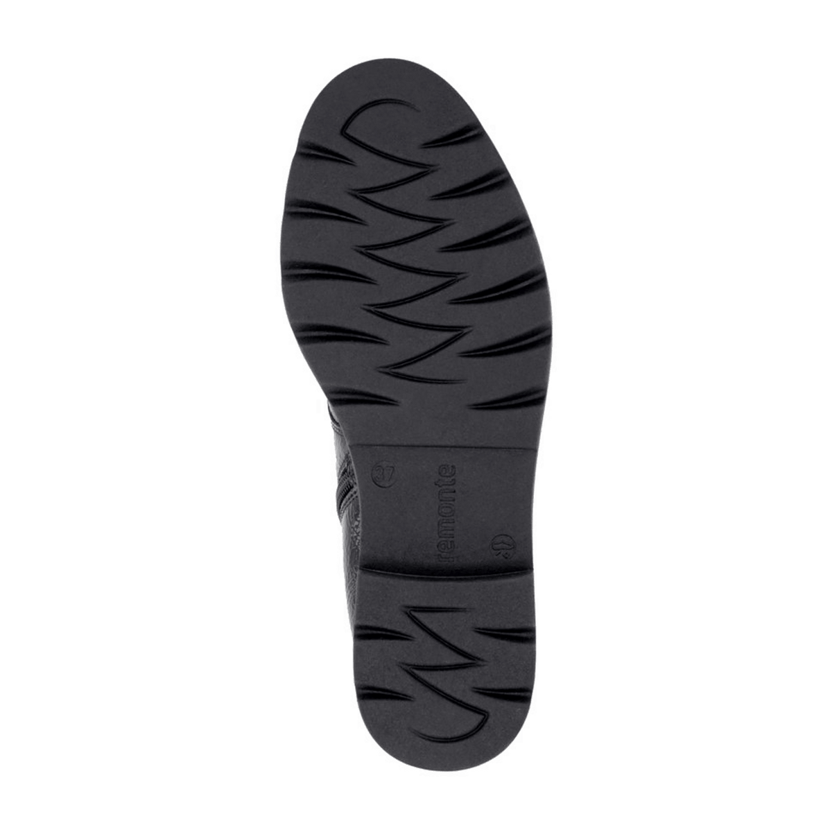 Remonte Women's Lace-Up Boots - Black Artificial Lacquer with Exchangeable Footbed