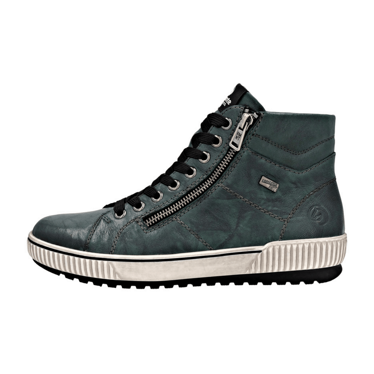 Remonte Women's D0772 Green Ankle Boots - Zip-Up Ankle Boots