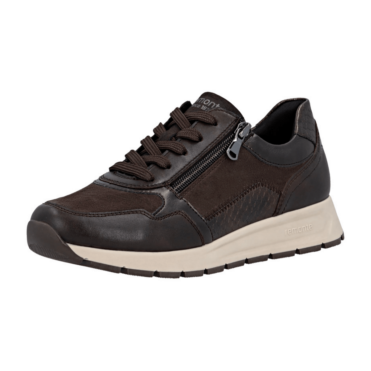 Remonte Women's Lace-Up Sneakers - Marron Combi