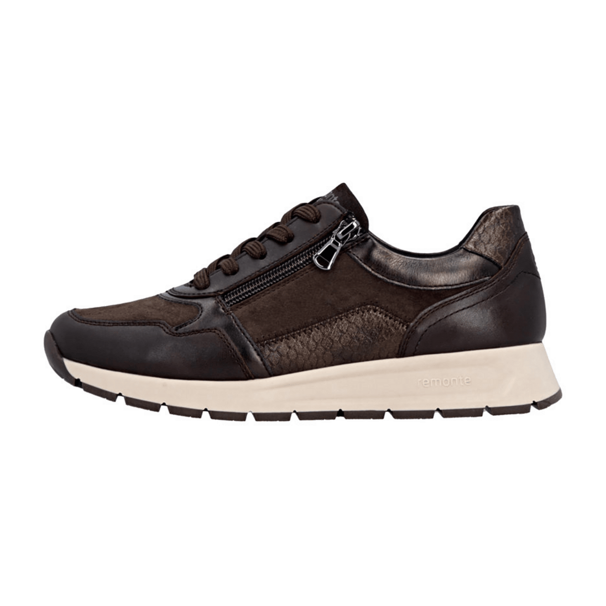 Remonte Women's Lace-Up Sneakers - Marron Combi